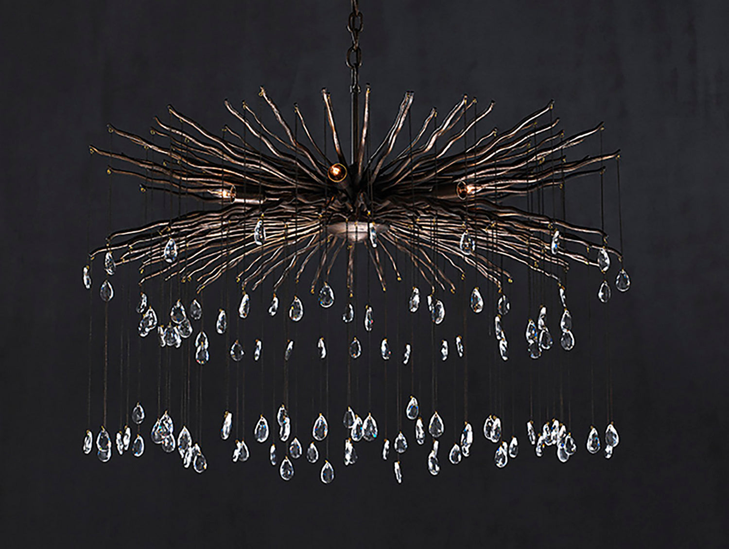 Six Light Chandelier from the Fen collection in Cupertino finish