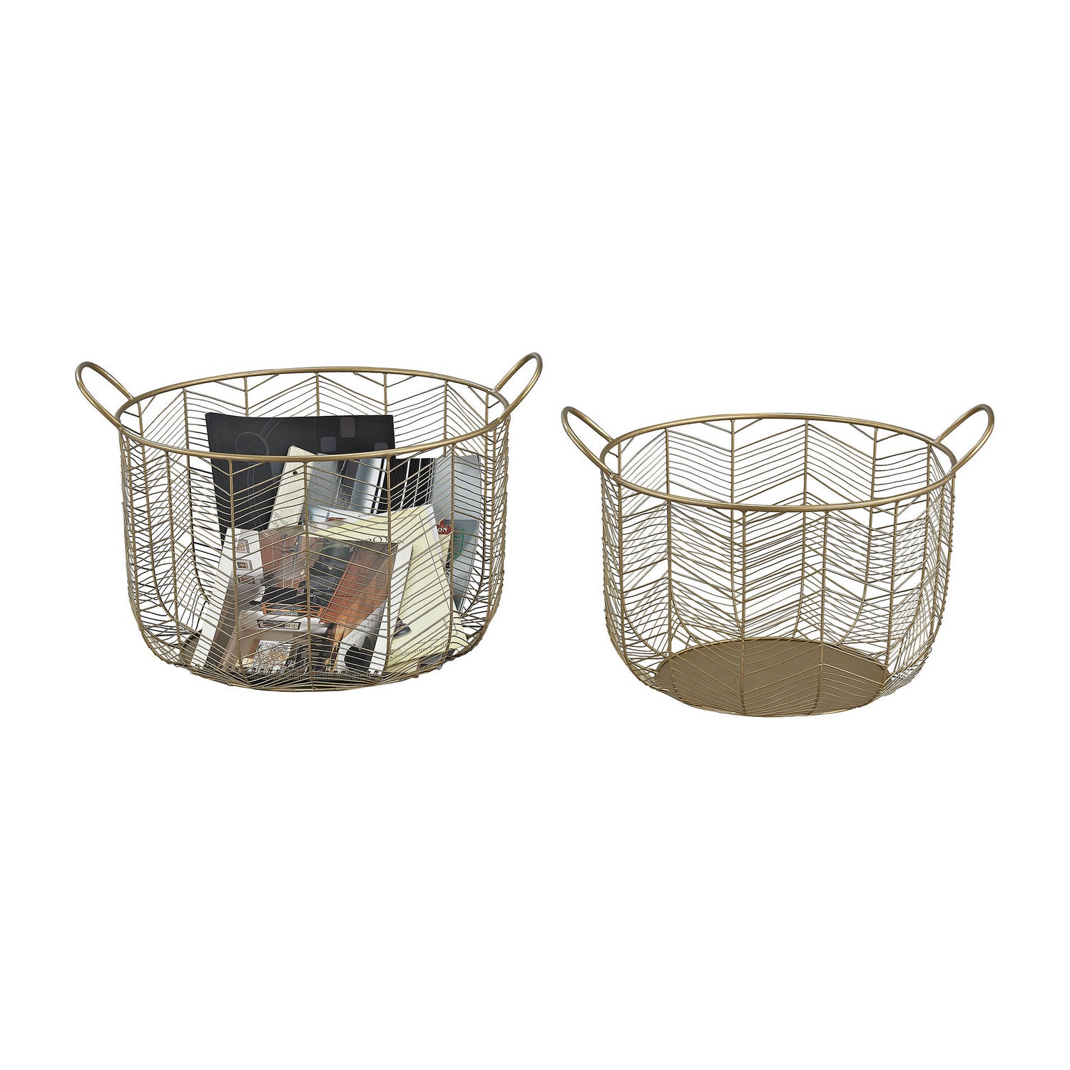 ELK Home - 351-10222/S2 - Basket - Set of 2 - Tuckernuck - Brass