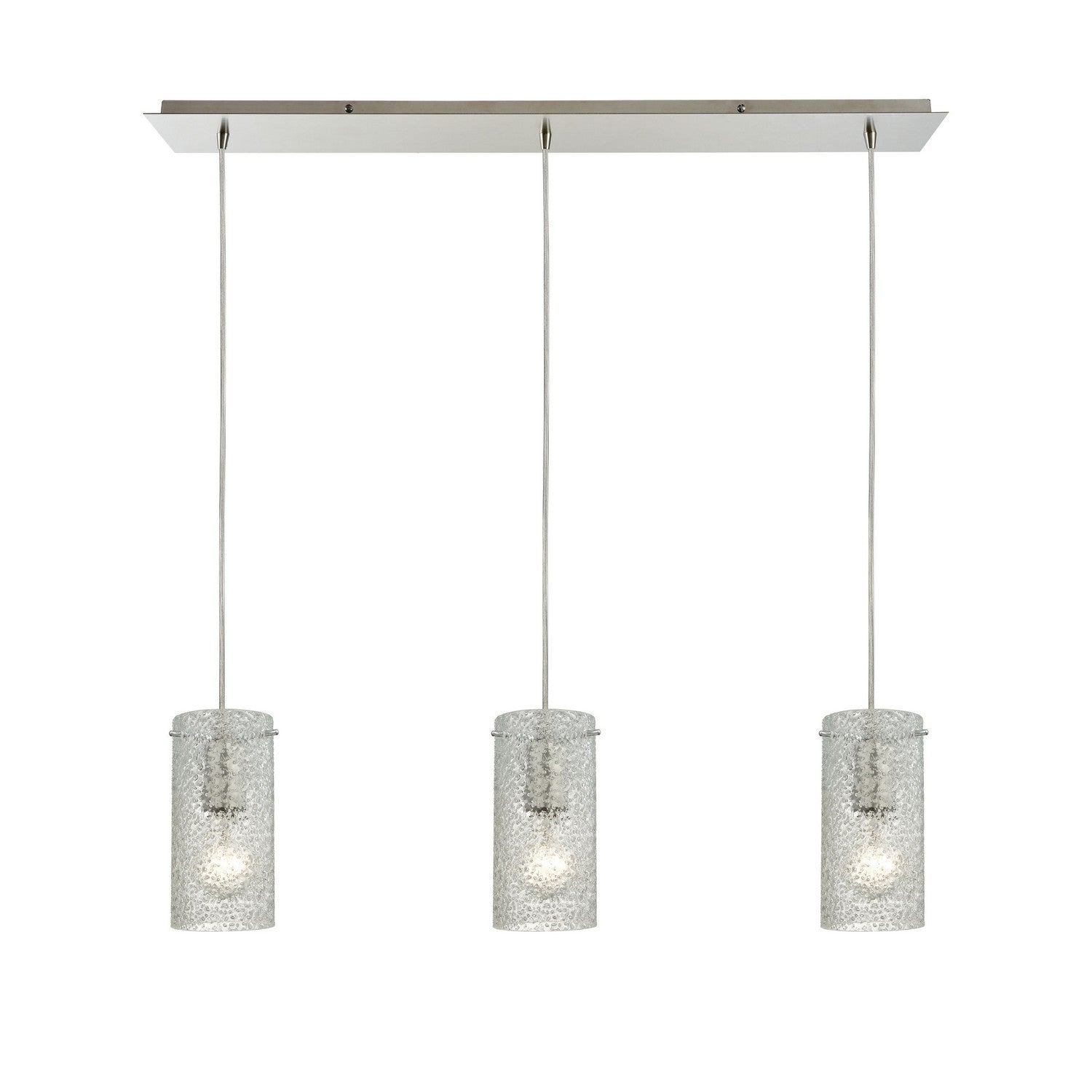 ELK Home - 10242/3LP - Three Light Pendant - Ice Fragments - Satin Nickel