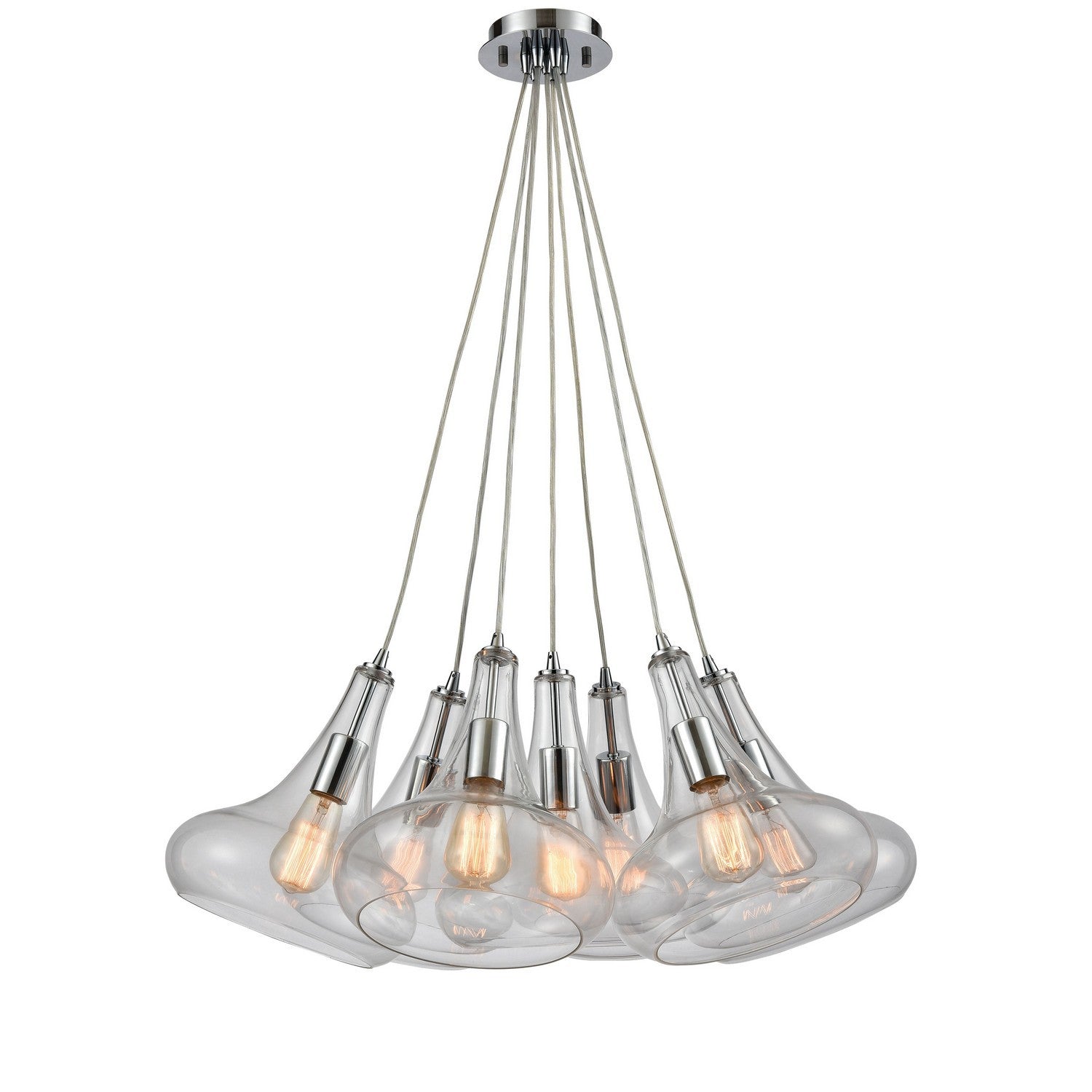 ELK Home - 10422/7SR - Seven Light Pendant - Orbital - Polished Chrome