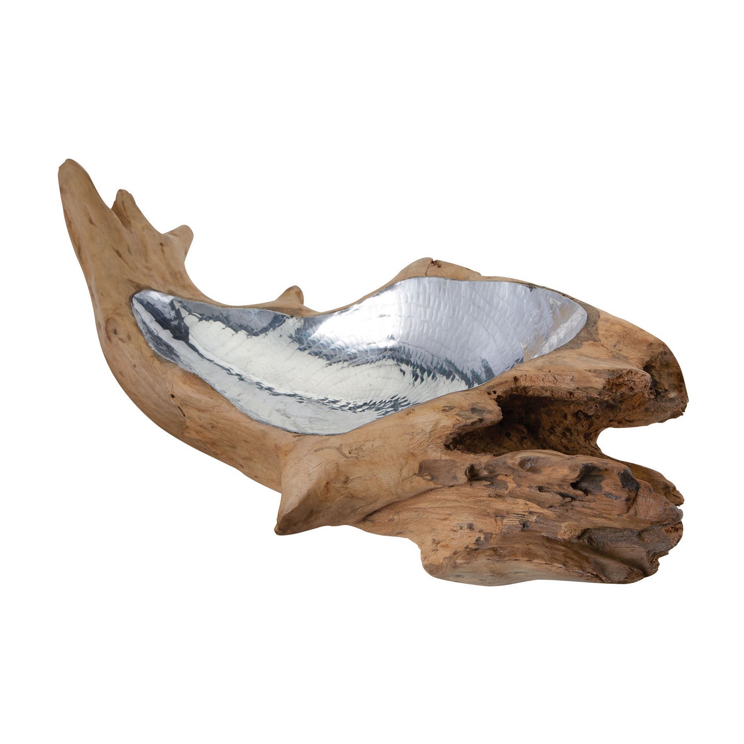 ELK Home - 162-011 - Bowl - Teak Root - Aluminum