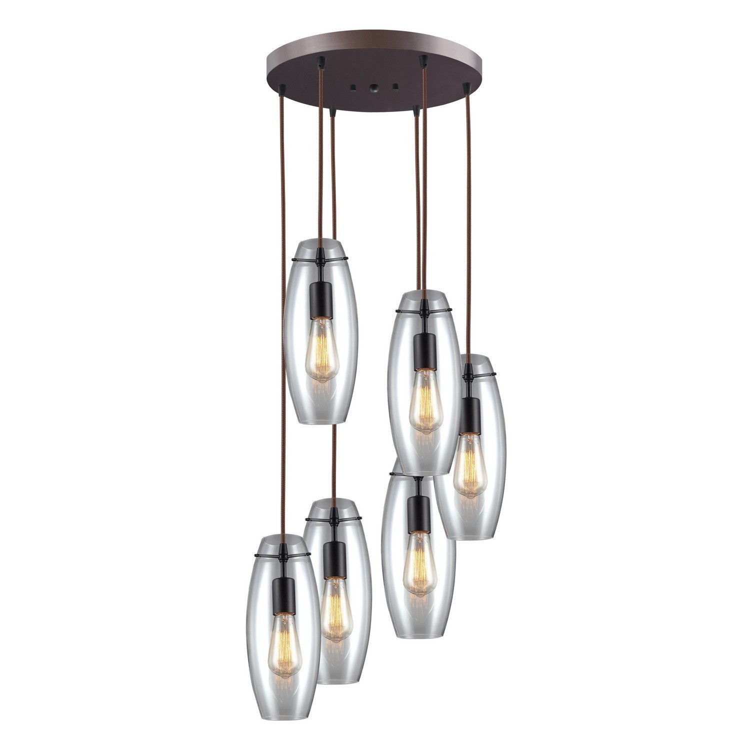 ELK Home - 60044-6R - Six Light Pendant - Menlow Park - Oil Rubbed Bronze