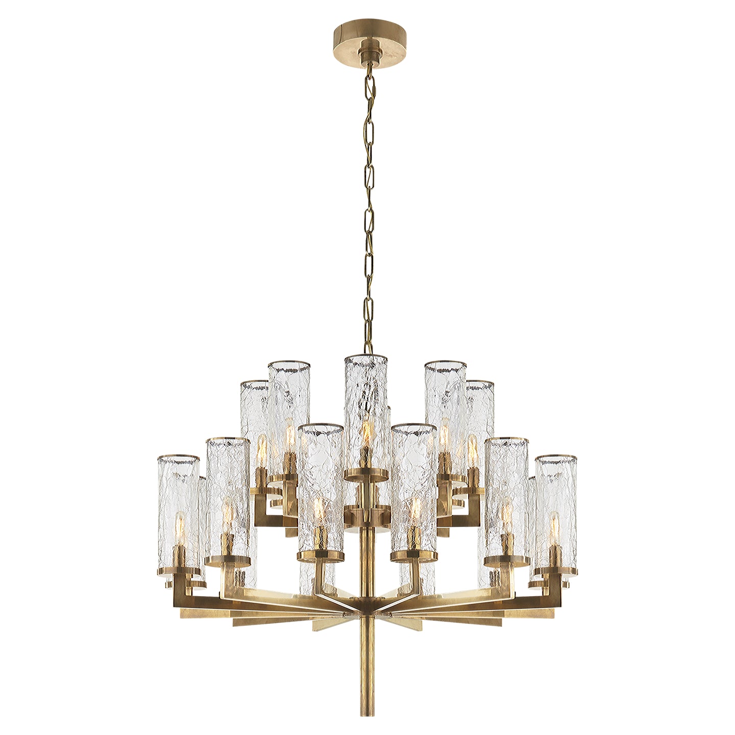 Visual Comfort Signature - KW 5201AB-CRG - 20 Light Chandelier - Liaison - Antique-Burnished Brass