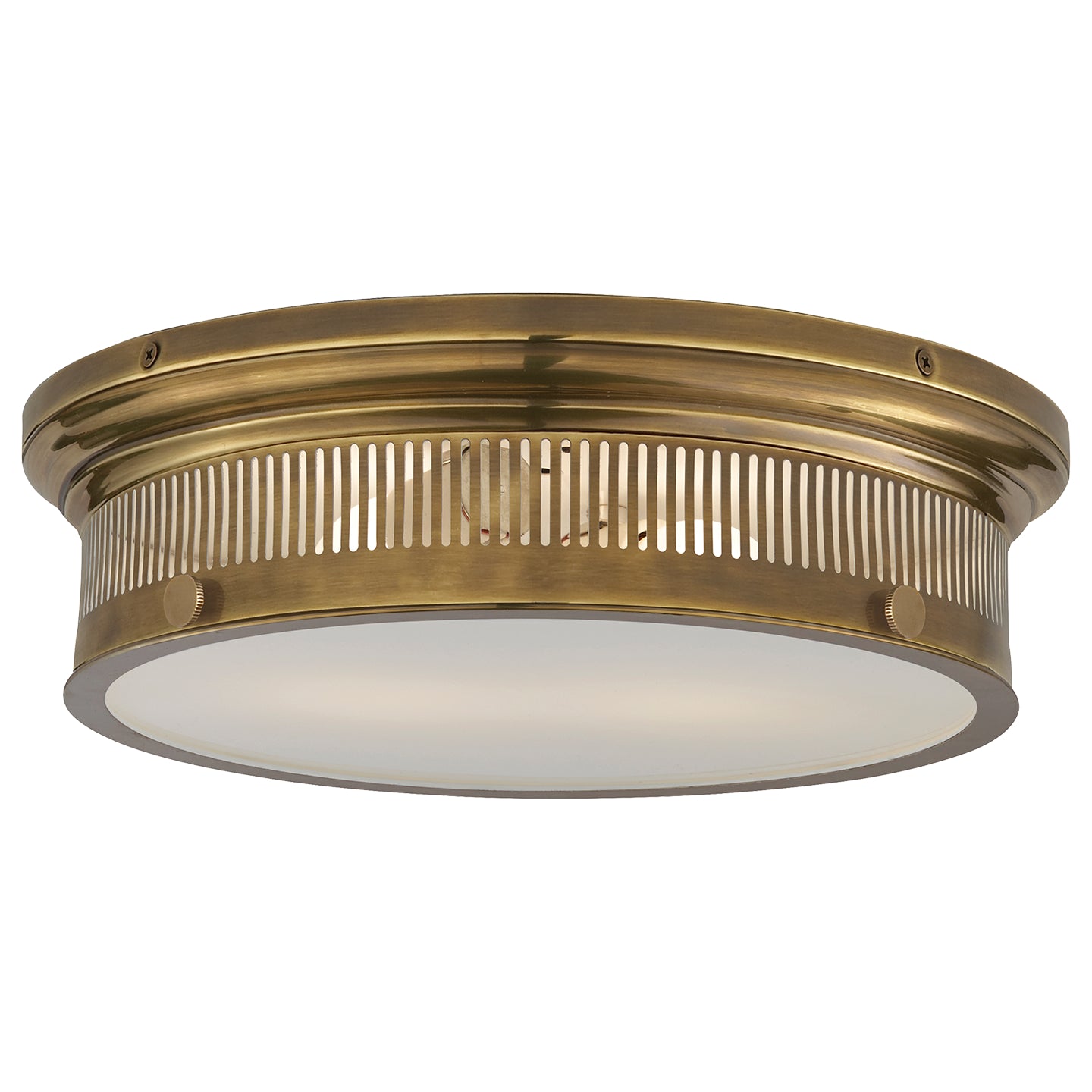 Visual Comfort Signature - CHC 4392AB-WG - Two Light Flush Mount - Alderly - Antique-Burnished Brass