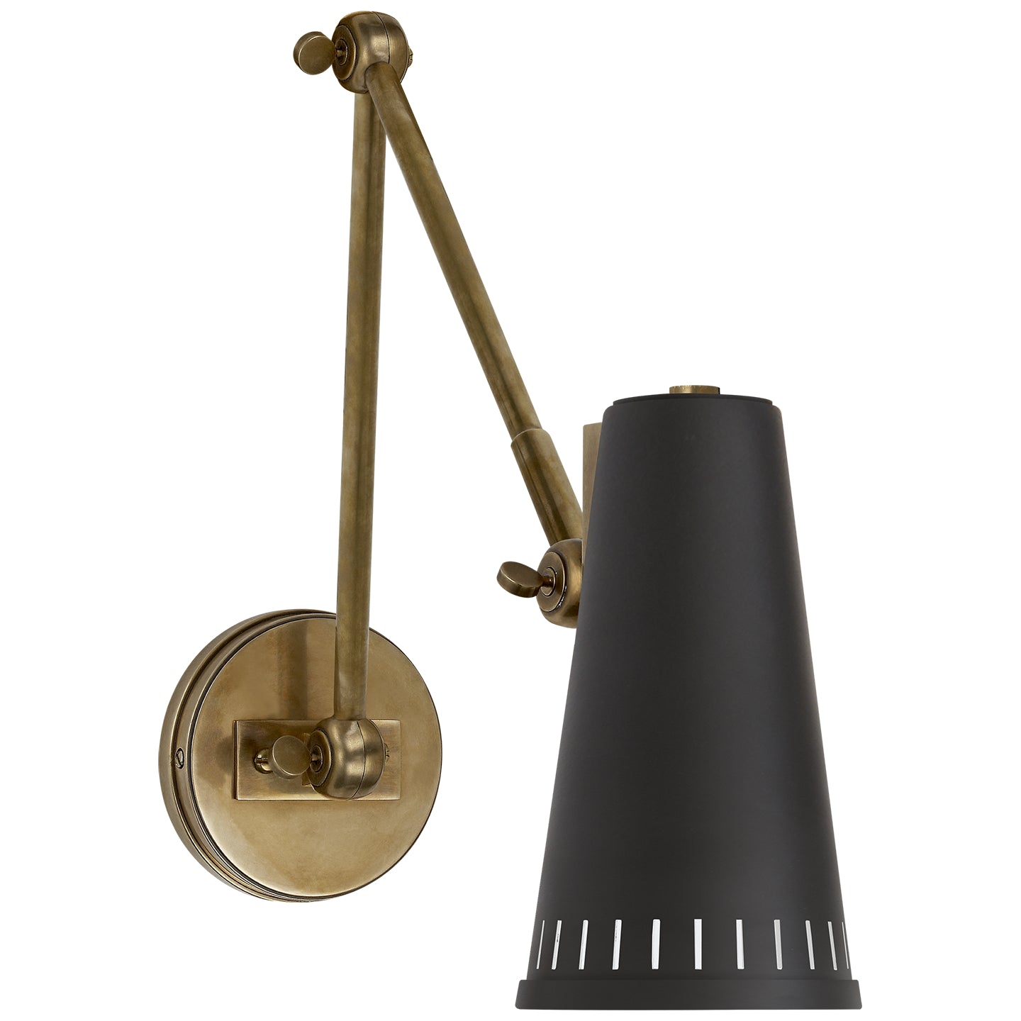 Visual Comfort Signature - TOB 2066HAB-BLK - One Light Wall Sconce - Antonio - Hand-Rubbed Antique Brass