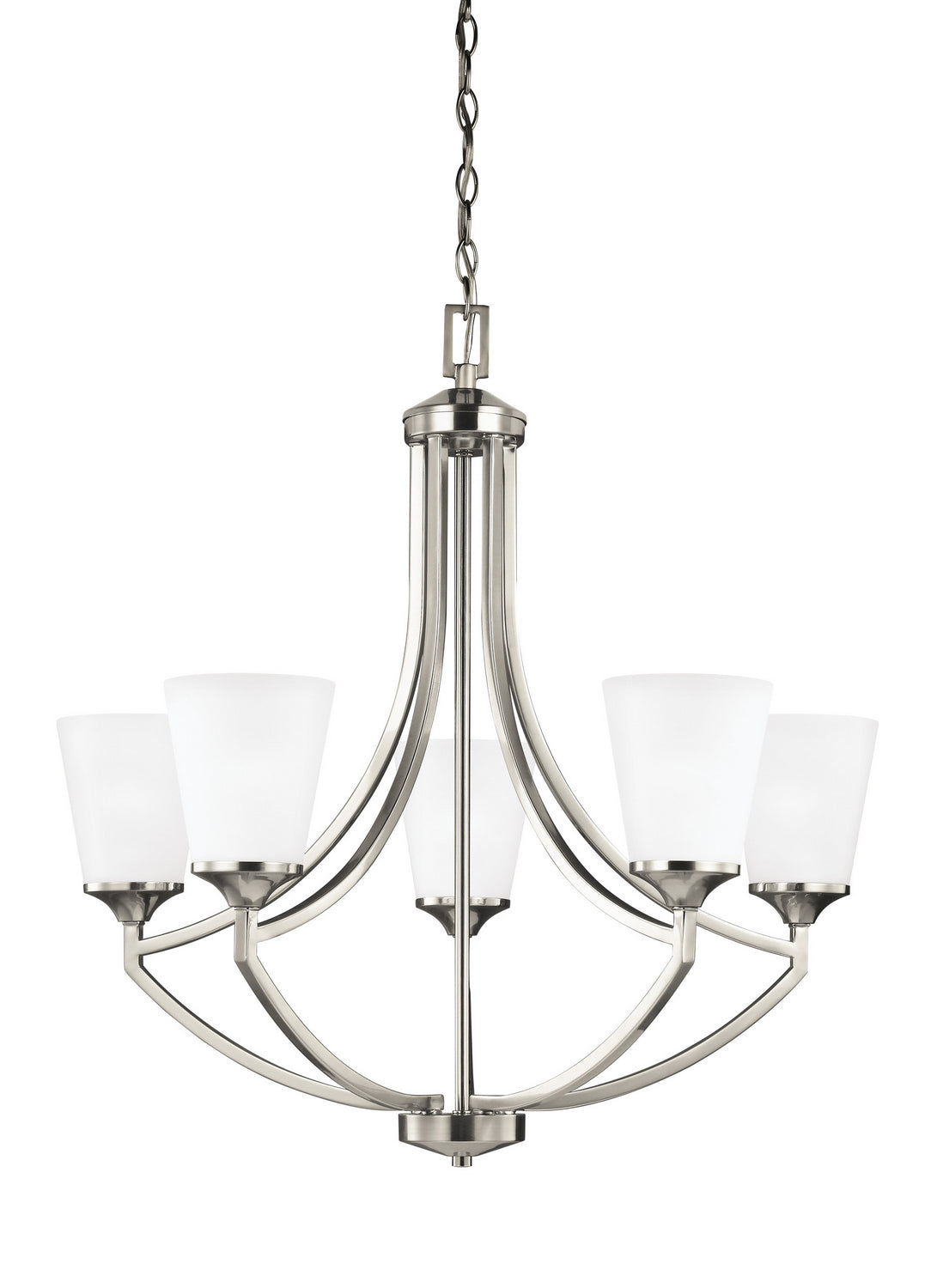 Generation Lighting. - 3124505EN3-962 - Five Light Chandelier - Hanford - Brushed Nickel