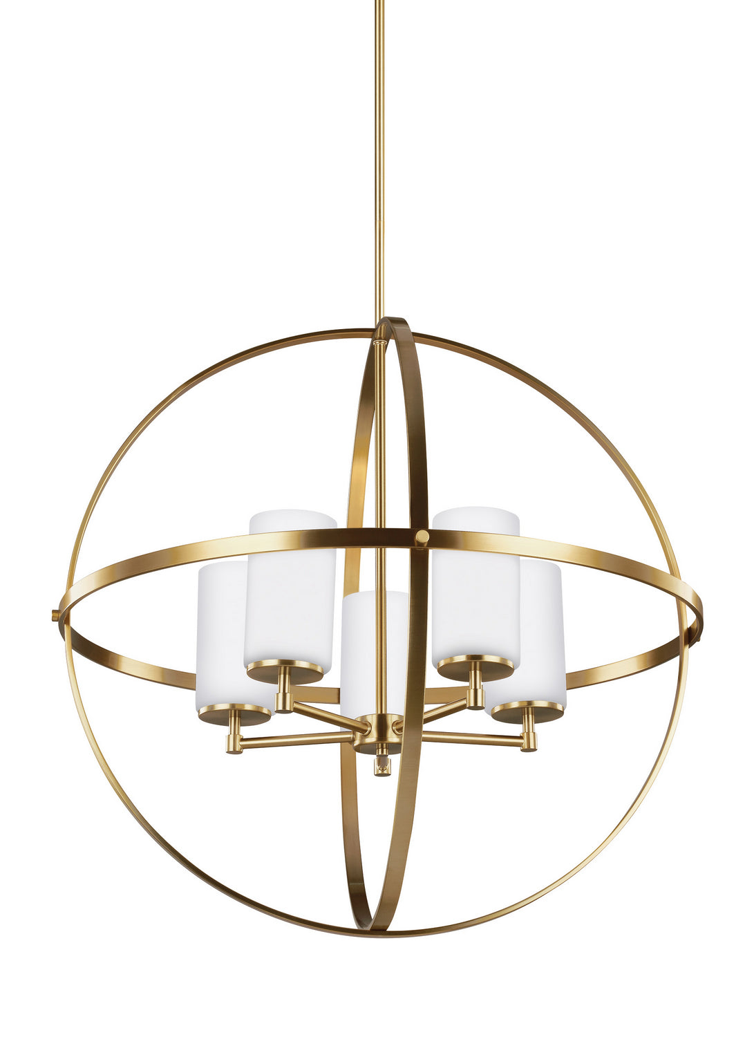 Generation Lighting. - 3124605EN3-848 - Five Light Chandelier - Alturas - Satin Brass