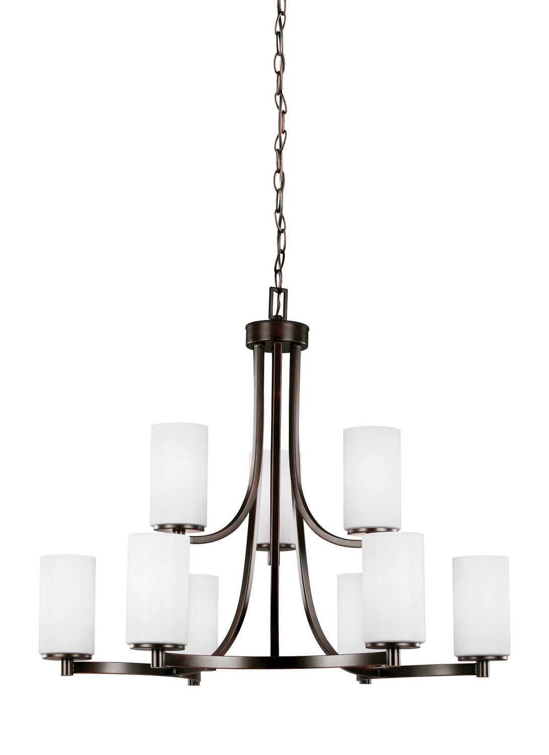 Generation Lighting. - 3139109EN3-710 - Nine Light Chandelier - Hettinger - Bronze