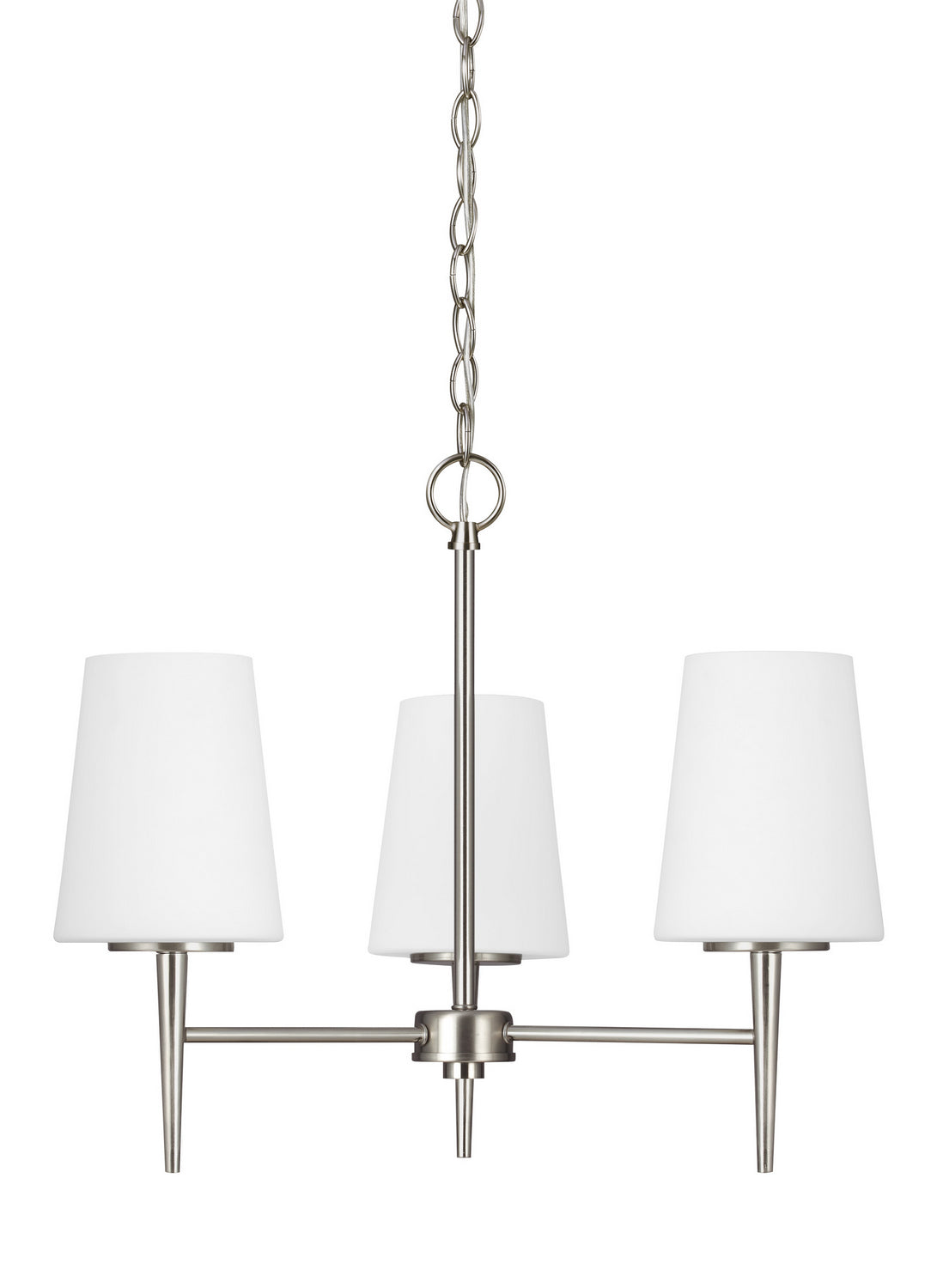 Generation Lighting. - 3140403EN3-962 - Three Light Chandelier - Driscoll - Brushed Nickel