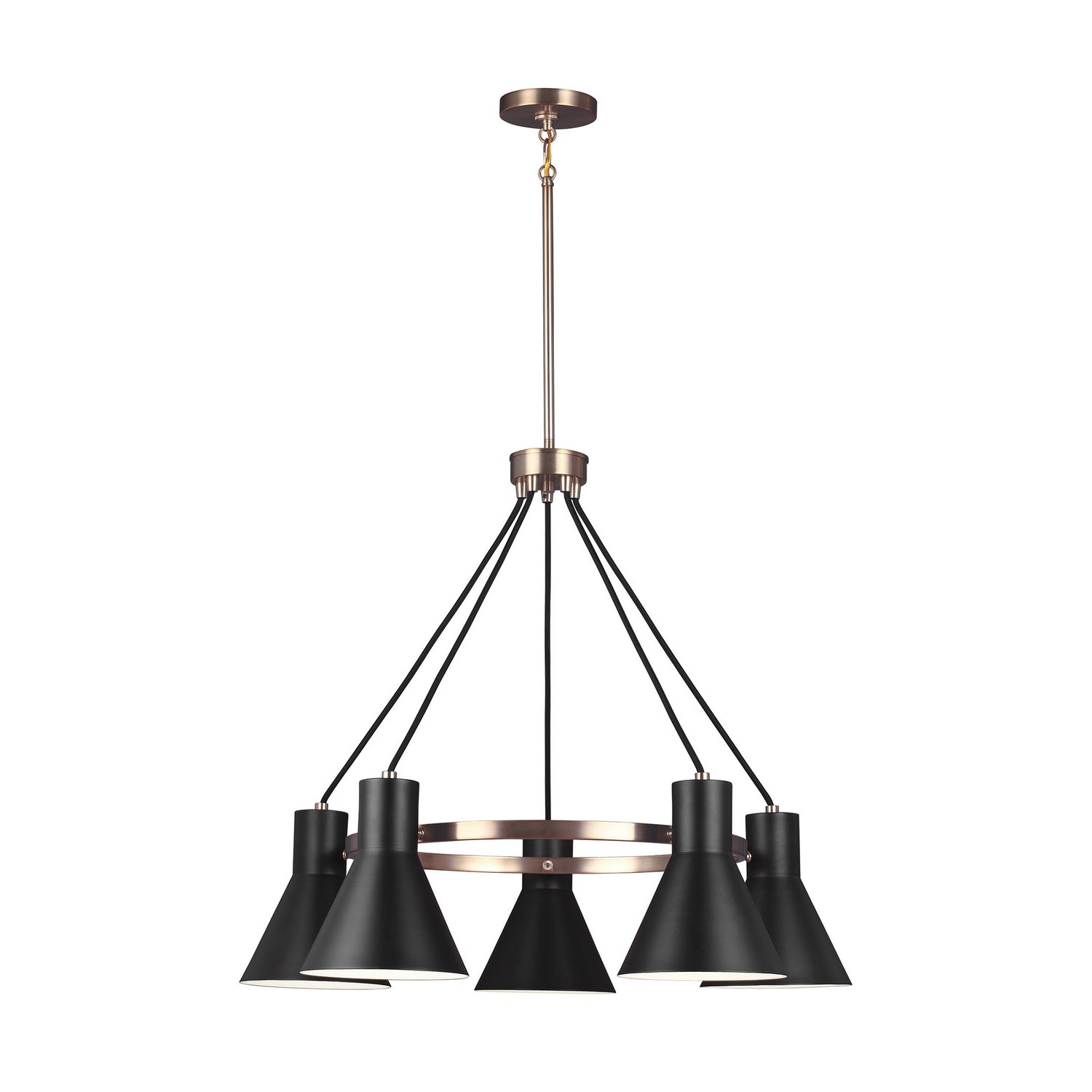 Generation Lighting. - 3141305-848 - Five Light Chandelier - Towner - Satin Brass