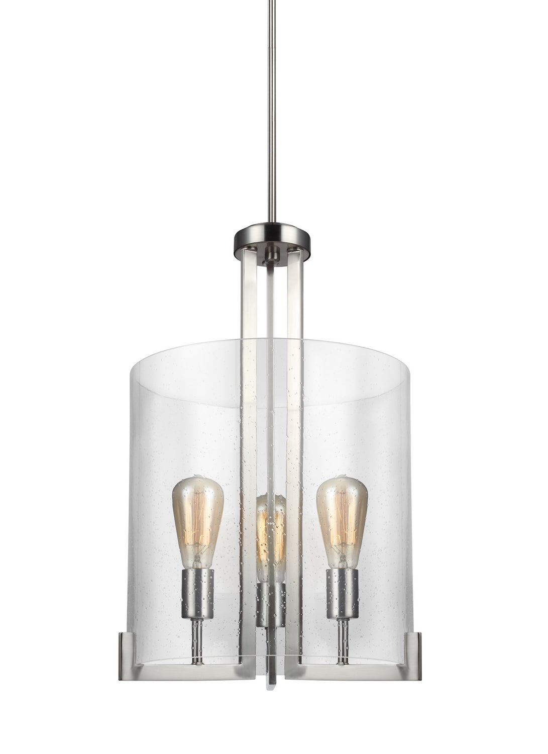 Generation Lighting. - 5126003-962 - Three Light Hall / Foyer Pendant - Dawes - Brushed Nickel