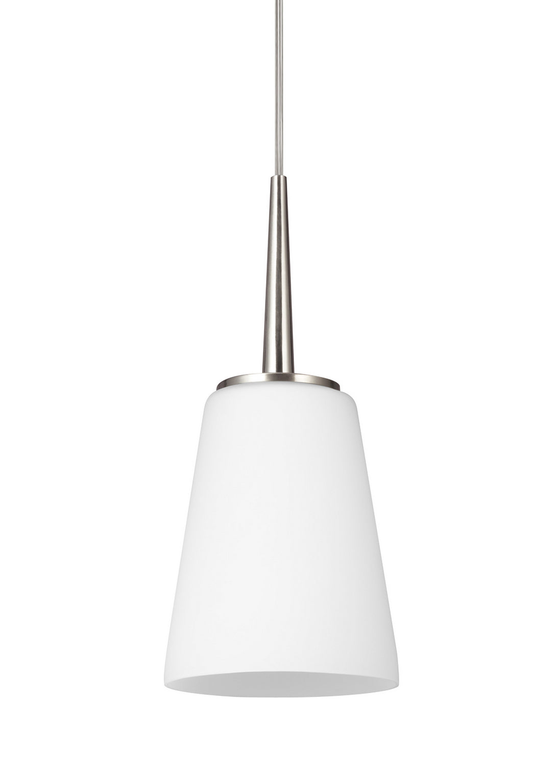 Generation Lighting. - 6140401EN3-962 - One Light Mini-Pendant - Driscoll - Brushed Nickel