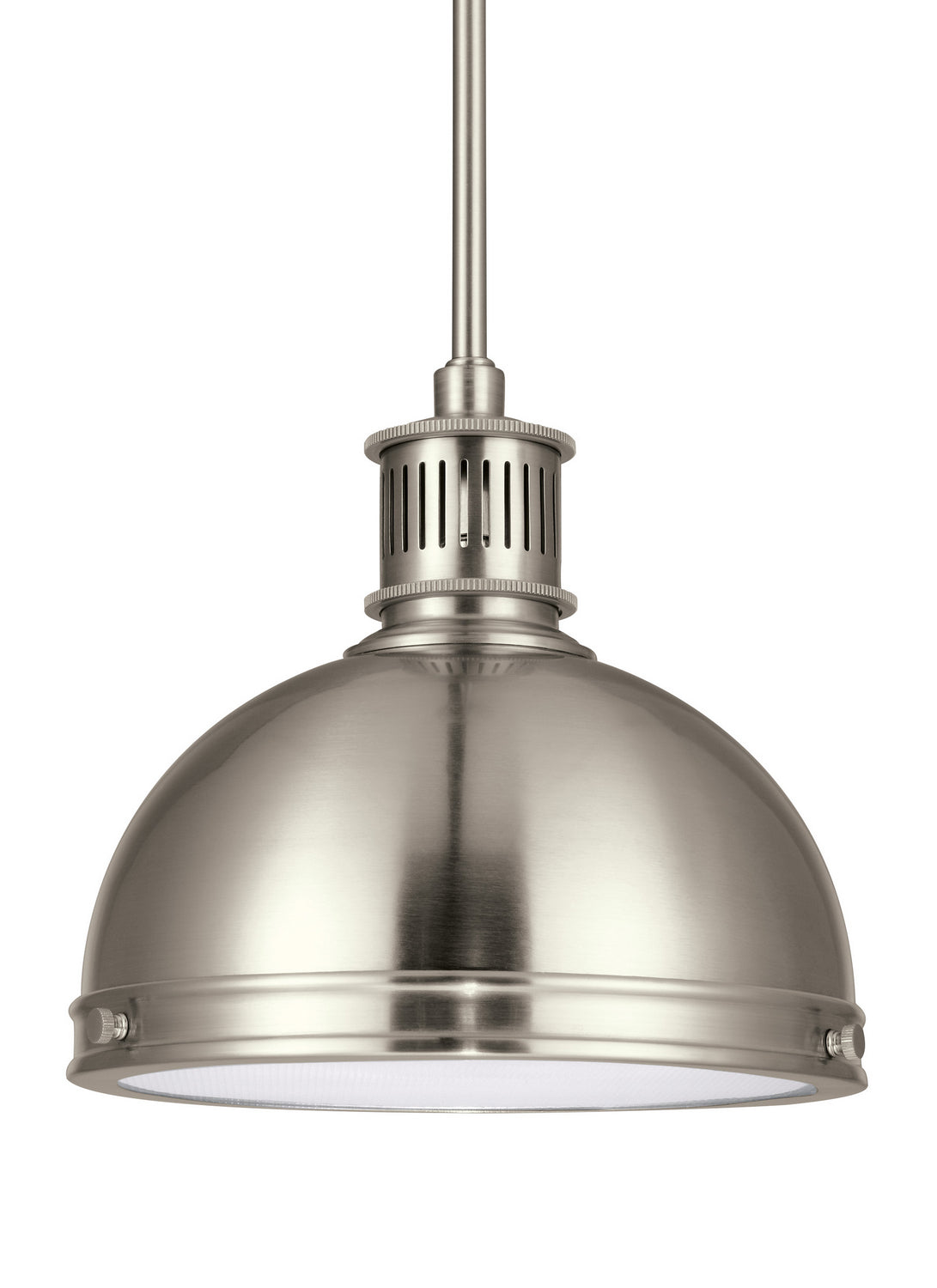 Generation Lighting. - 65085EN3-962 - One Light Pendant - Pratt Street Metal - Brushed Nickel