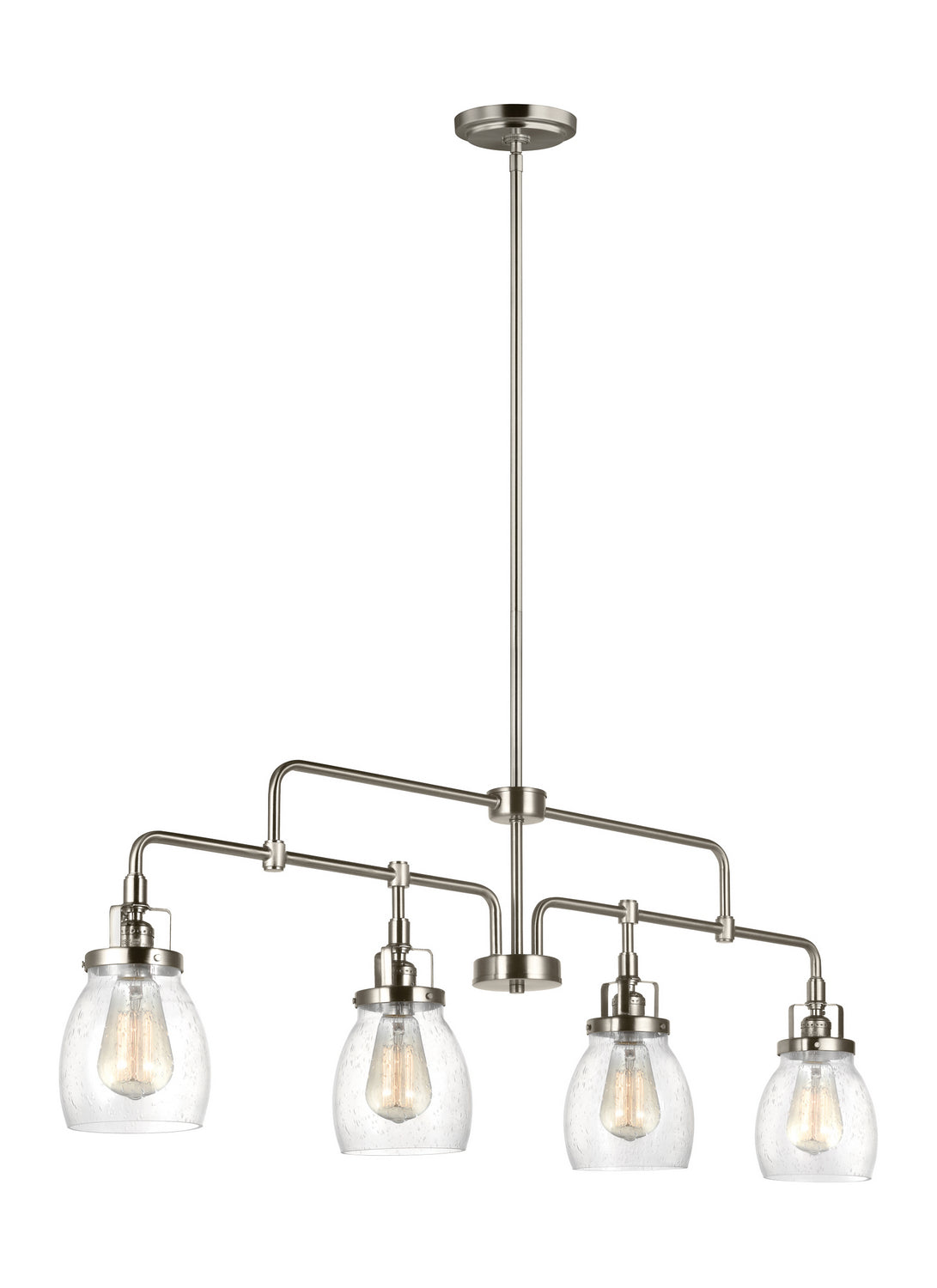 Generation Lighting. - 6614504-962 - Four Light Island Pendant - Belton - Brushed Nickel