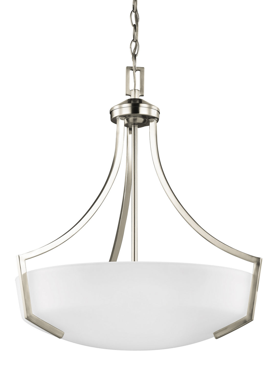 Generation Lighting. - 6624503EN3-962 - Three Light Pendant - Hanford - Brushed Nickel