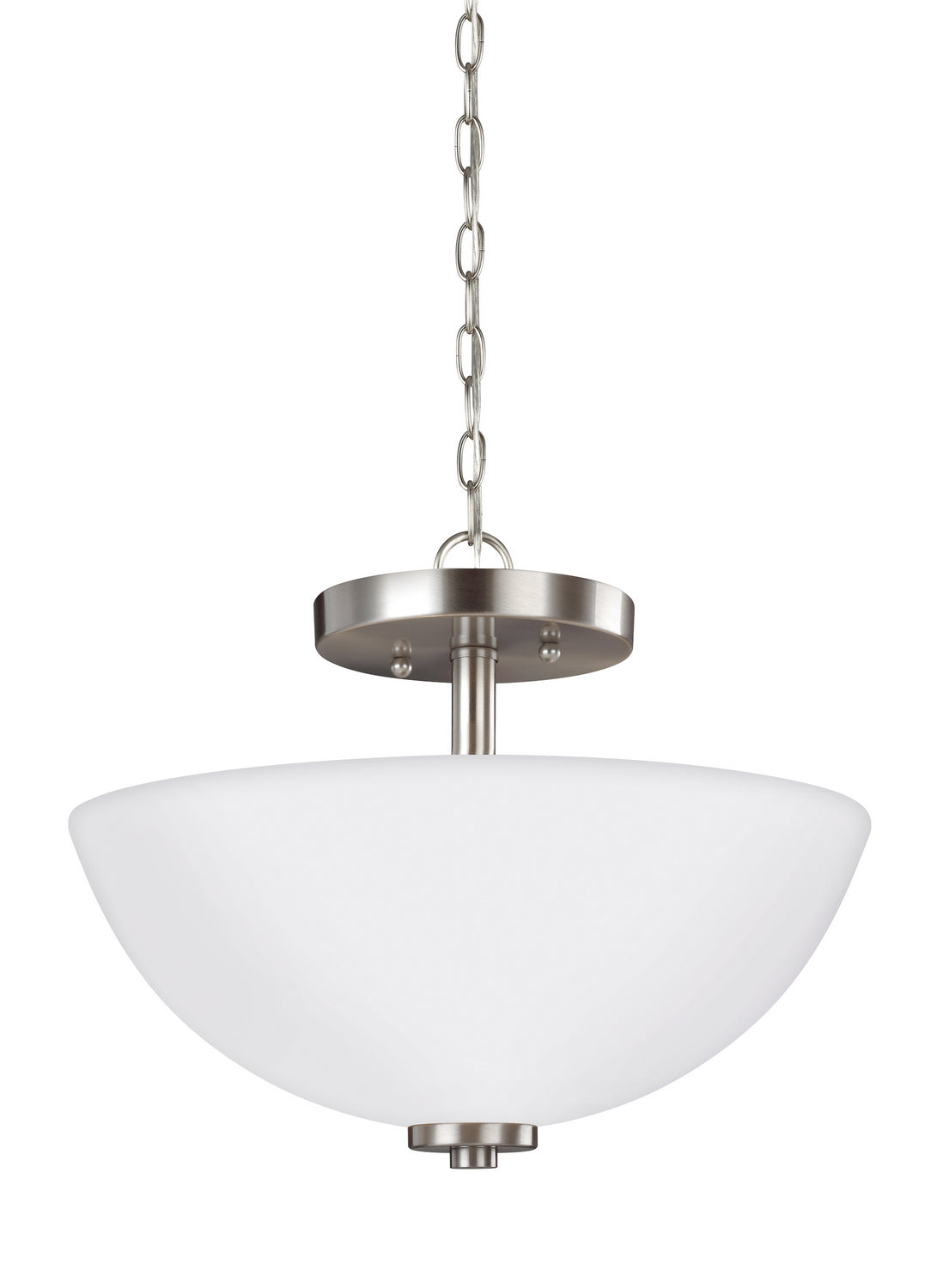 Generation Lighting. - 77160-962 - Two Light Semi-Flush Convertible Pendant - Oslo - Brushed Nickel