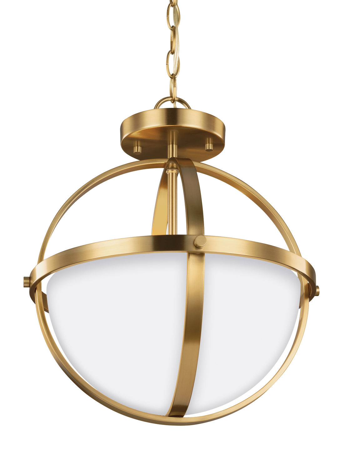 Generation Lighting. - 7724602-848 - Two Light Semi-Flush Convertible Pendant - Alturas - Satin Brass