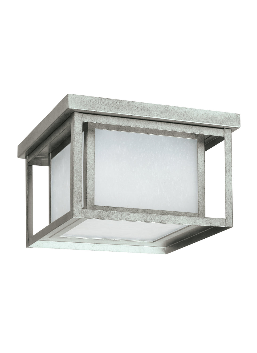 Generation Lighting. - 79039-57 - Two Light Outdoor Flush Mount - Hunnington - Weathered Pewter