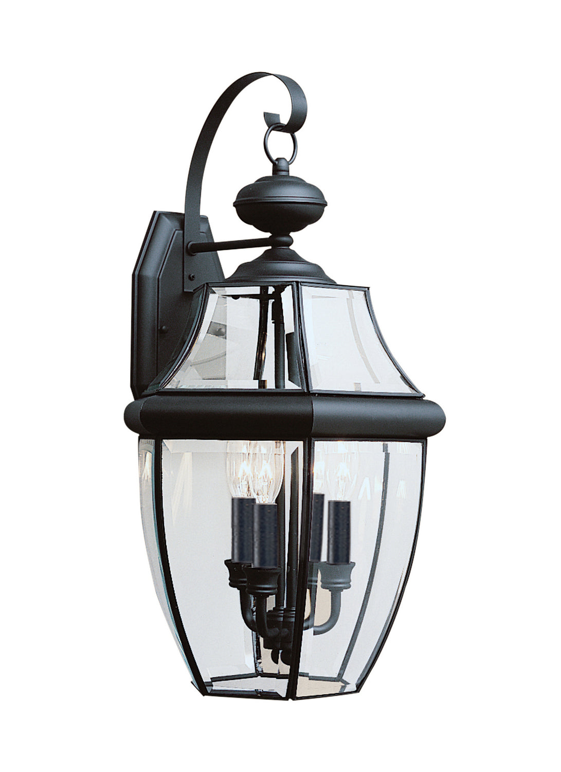 Generation Lighting. - 8040EN-12 - Three Light Outdoor Wall Lantern - Lancaster - Black