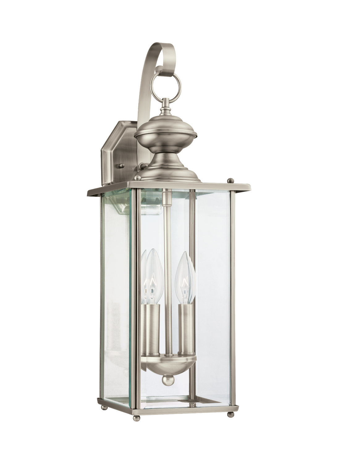 Generation Lighting. - 8468EN-965 - Two Light Outdoor Wall Lantern - Jamestowne - Antique Brushed Nickel