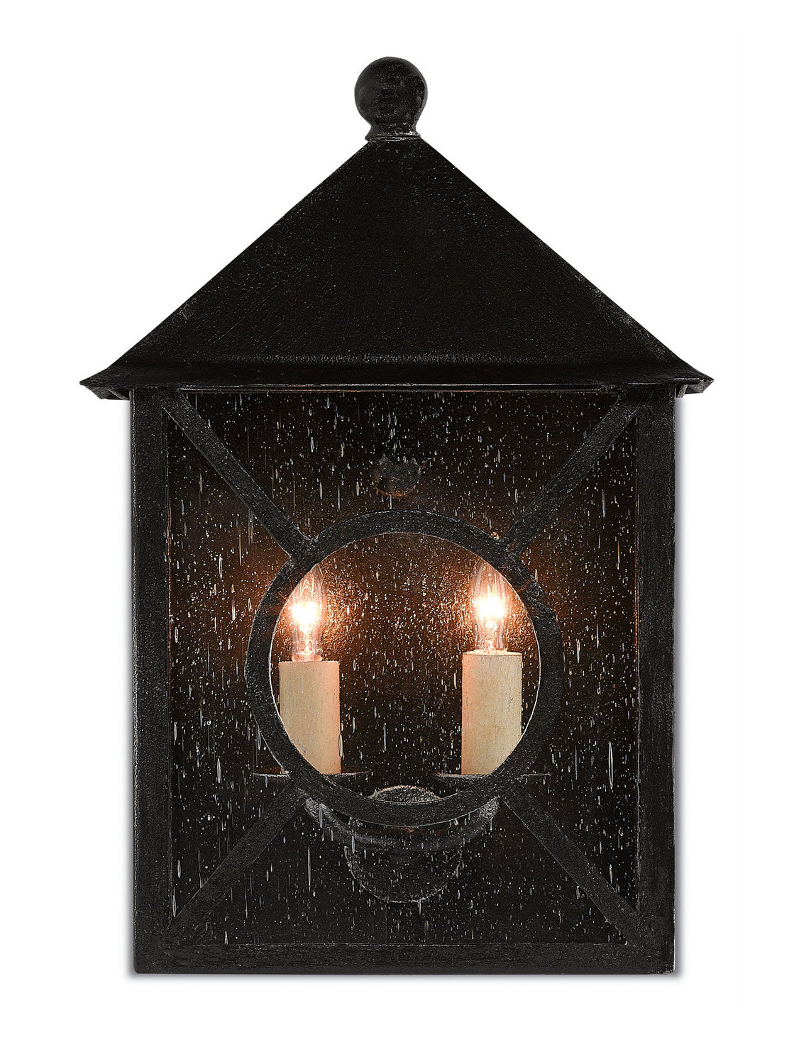 Two Light Outdoor Wall Sconce from the Ripley collection in Midnight finish