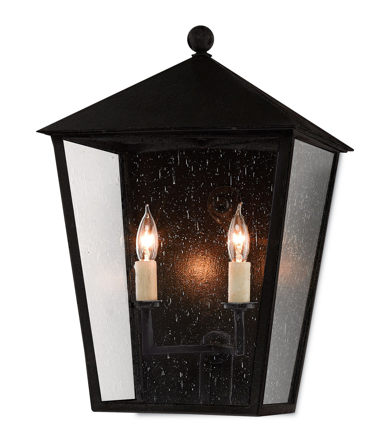 Two Light Outdoor Wall Sconce from the Bening collection in Midnight finish