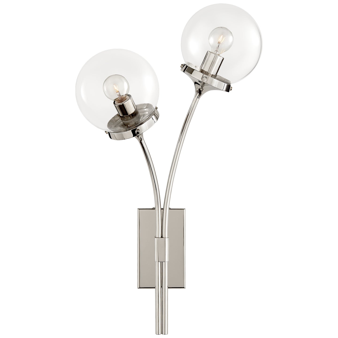 Visual Comfort Signature - KS 2407PN-CG - Two Light Wall Sconce - Prescott - Polished Nickel