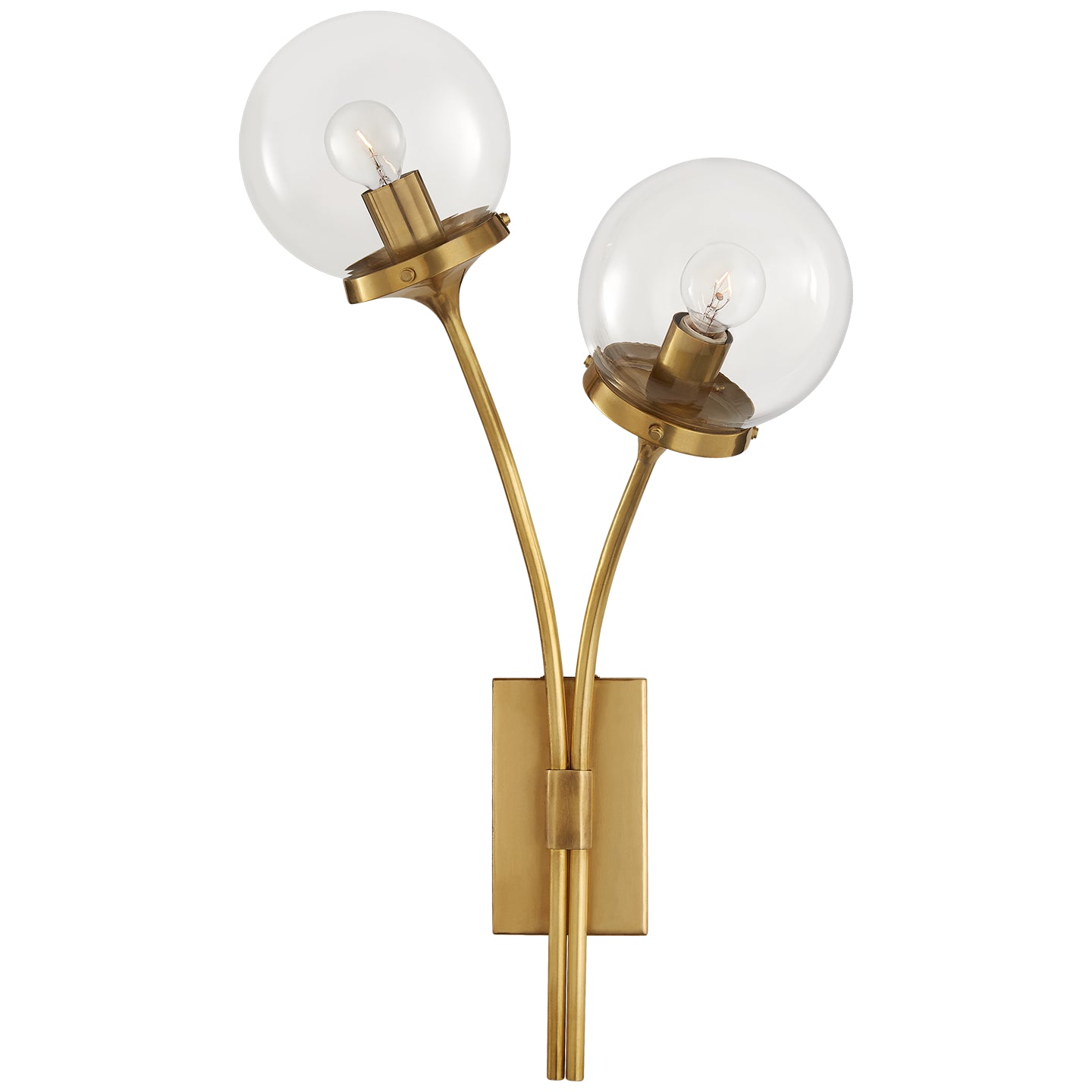 Visual Comfort Signature - KS 2408SB-CG - Two Light Wall Sconce - Prescott - Soft Brass