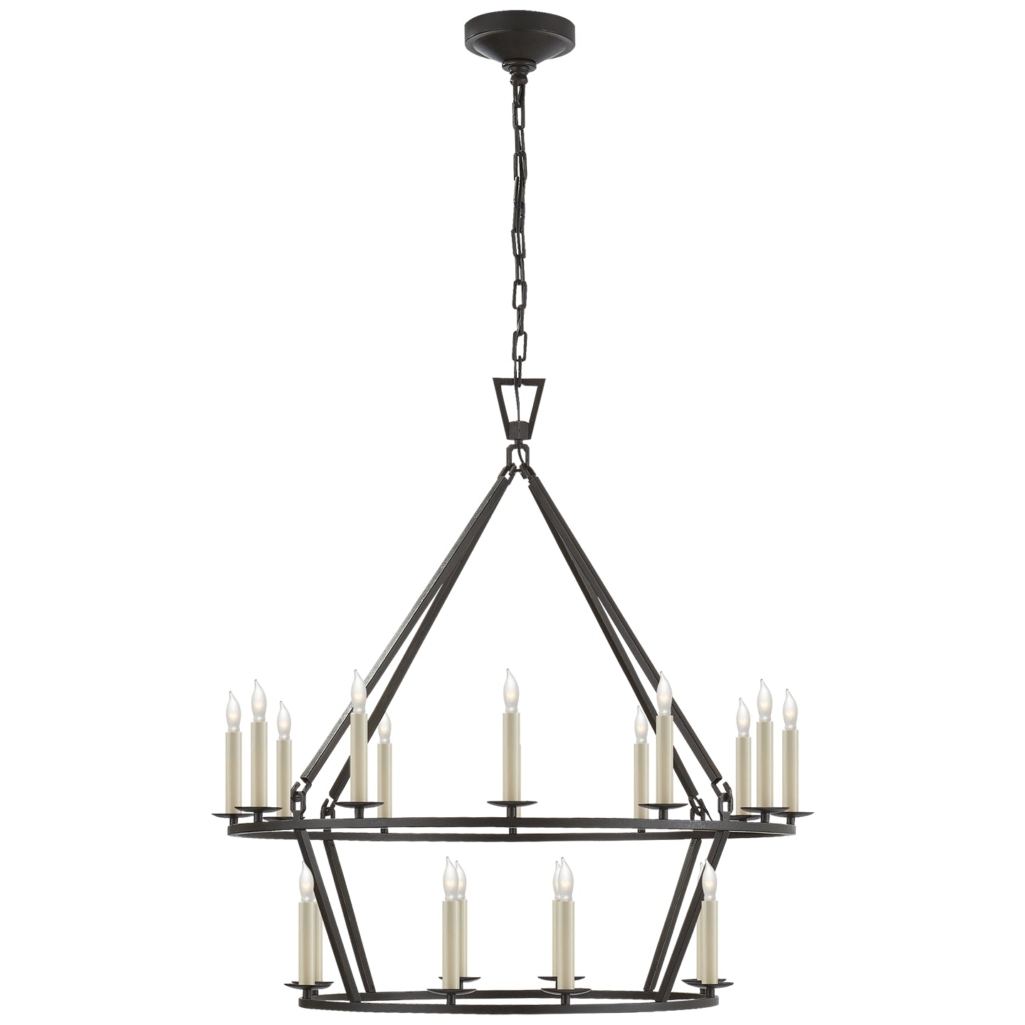 Visual Comfort Signature - CHC 5178AI - 20 Light Chandelier - Darlana Ring - Aged Iron