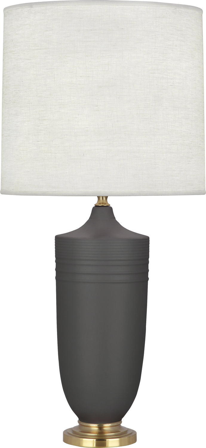 Robert Abbey - MCR27 - One Light Table Lamp - Michael Berman Hadrian - Matte Ash Glazed Ceramic w/Modern Brass