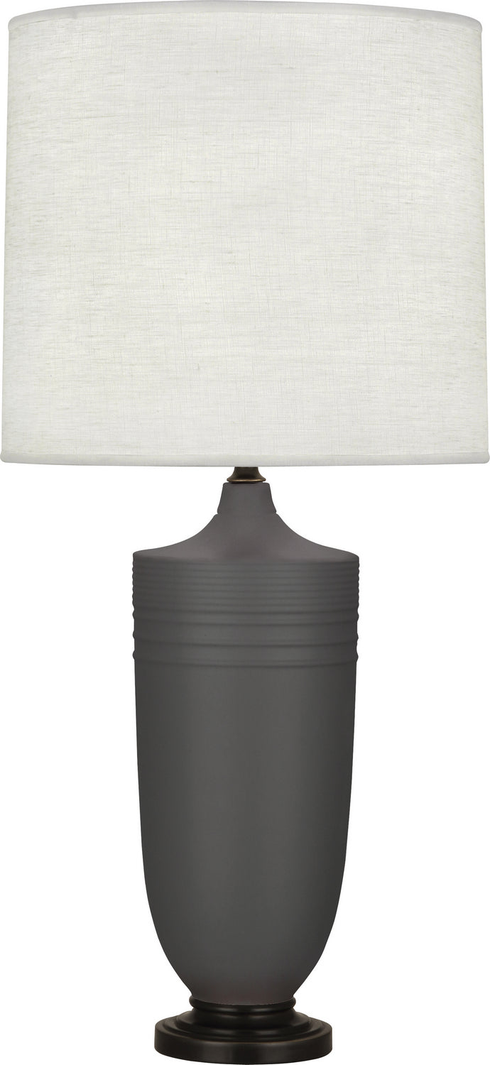 Robert Abbey - MCR28 - One Light Table Lamp - Michael Berman Hadrian - Matte Ash Glazed Ceramic w/Deep Patina Bronze