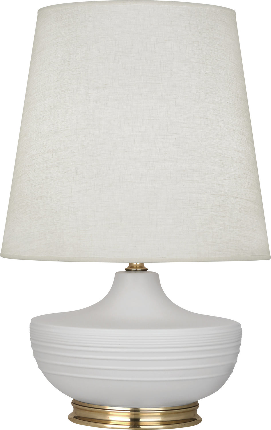 Robert Abbey - MDV24 - One Light Table Lamp - Michael Berman Nolan - Matte Dove Glazed Ceramic w/Modern Brass