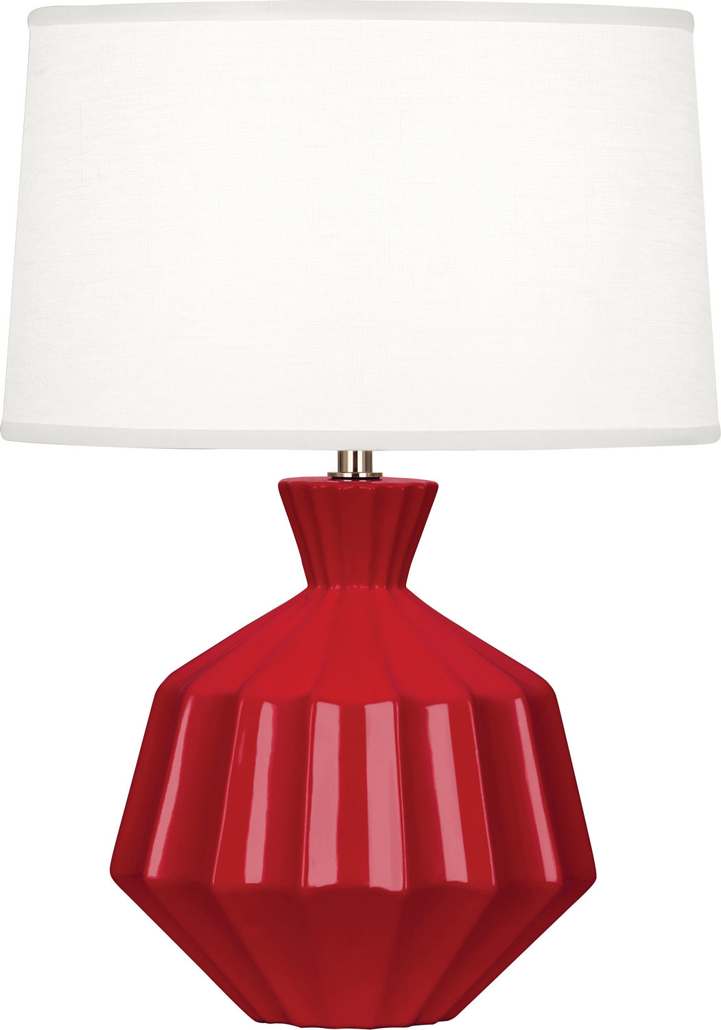 Robert Abbey - RR989 - One Light Accent Lamp - Orion - Ruby Red Glazed Ceramic