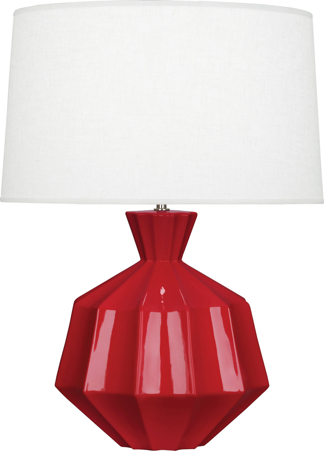 Robert Abbey - RR999 - One Light Table Lamp - Orion - Ruby Red Glazed Ceramic