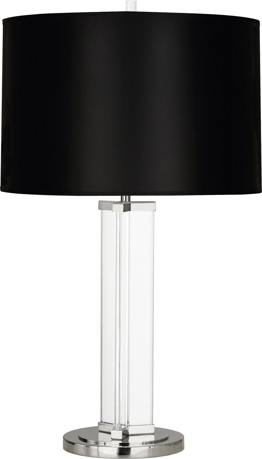 Robert Abbey - S472B - One Light Table Lamp - Fineas - Clear Glass and Polished Nickel