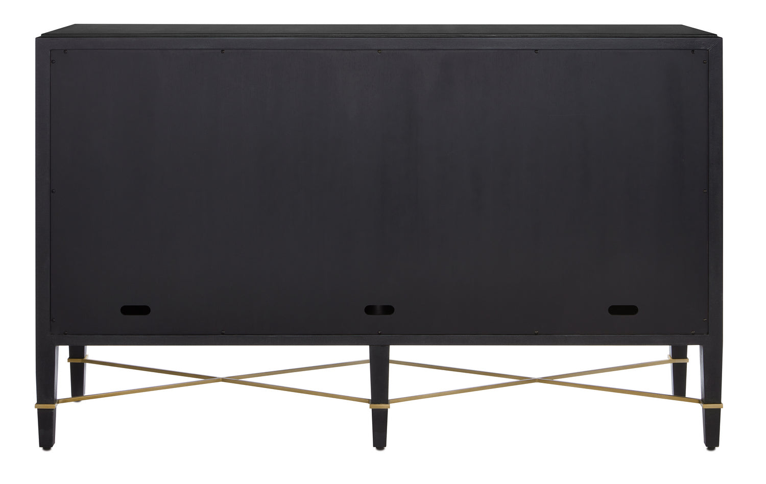 Sideboard from the Verona collection in Black Lacquered Linen/Champagne finish