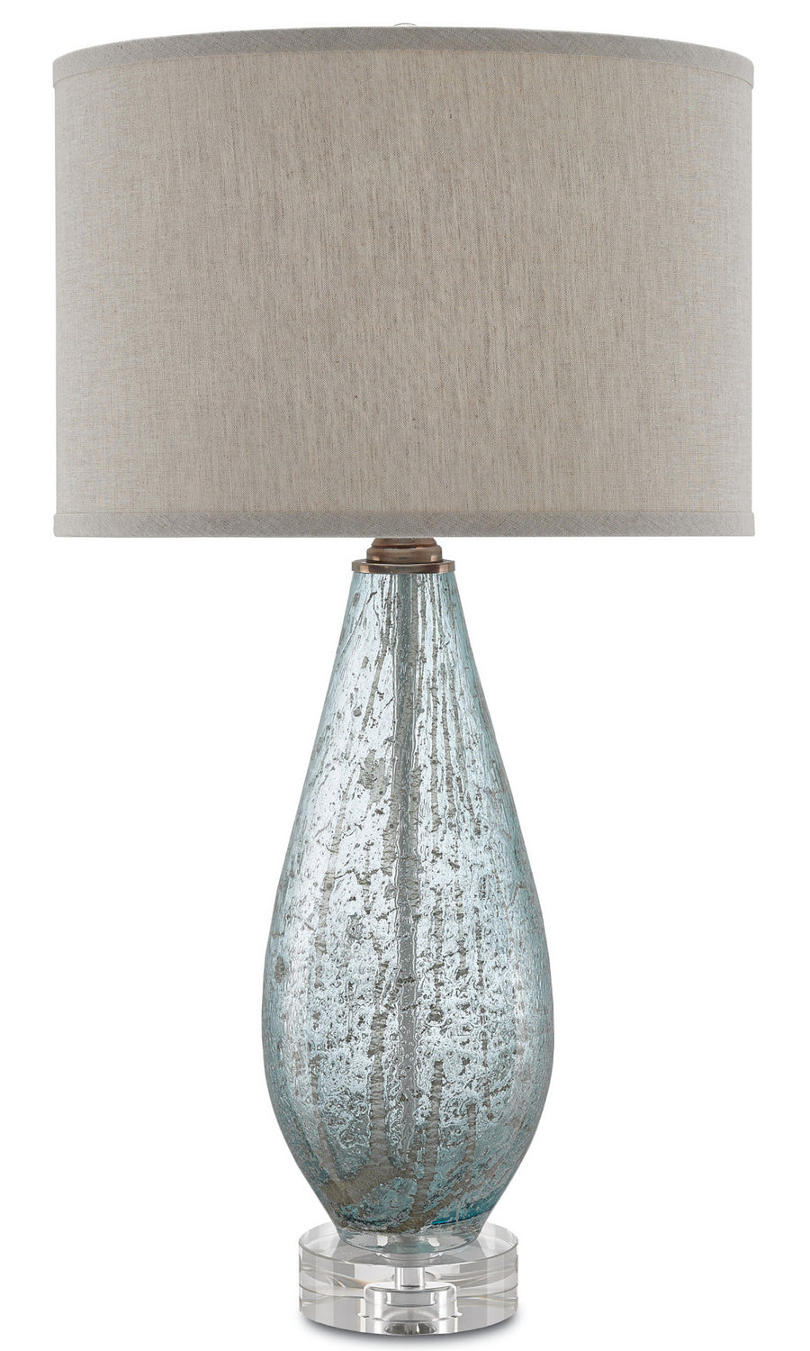 One Light Table Lamp from the Optimist collection in Pale Blue Speckle/Clear finish