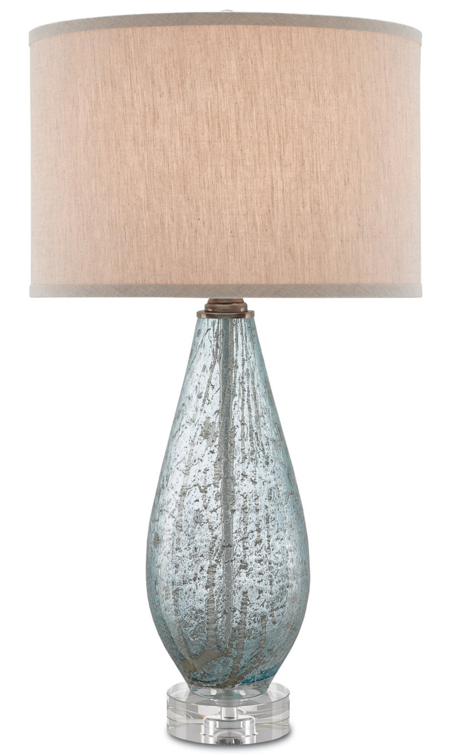 One Light Table Lamp from the Optimist collection in Pale Blue Speckle/Clear finish