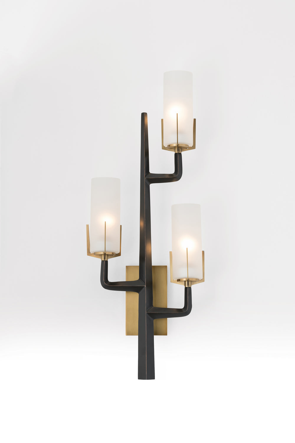 Three Light Wall Sconce from the Griffin collection in Antique Brass finish