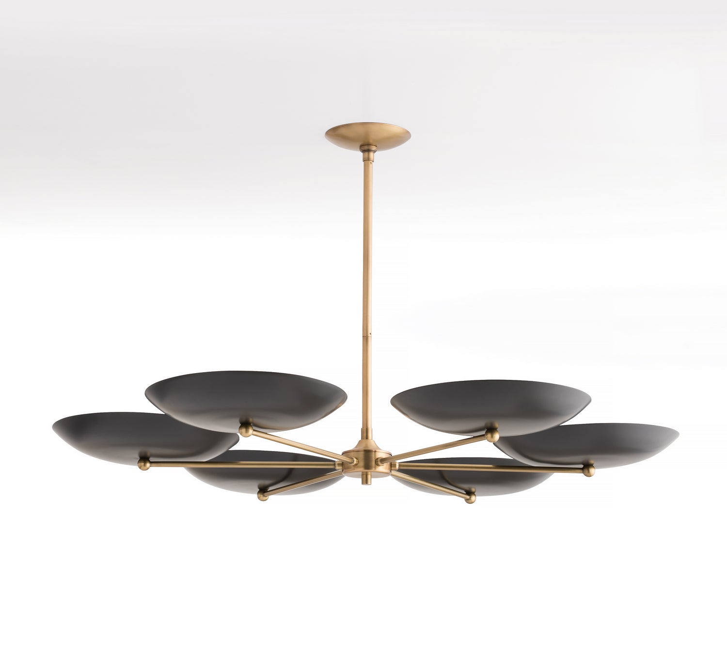 Six Light Chandelier from the Griffith collection in Antique Brass finish