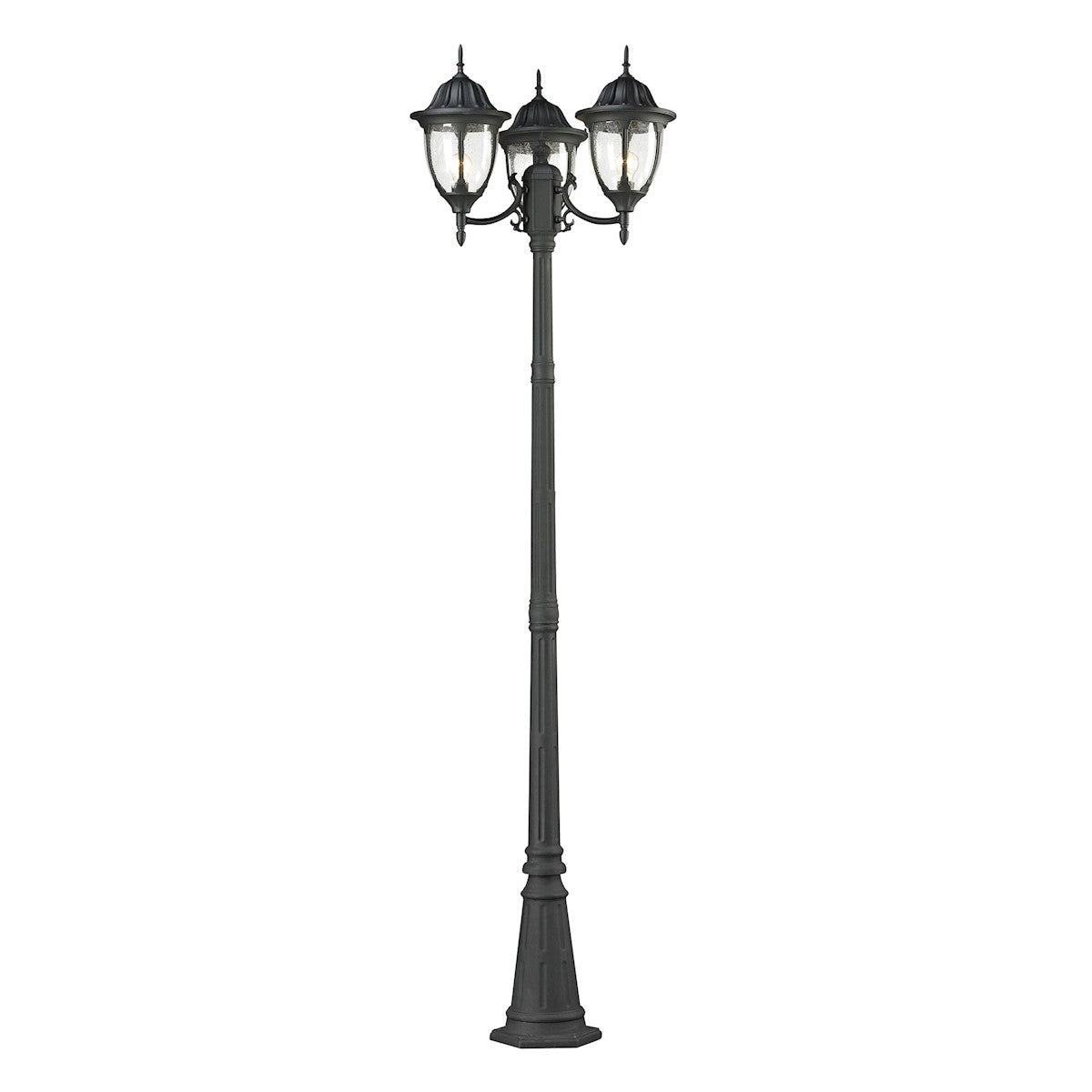 ELK Home - 7153EP/73 - Three Light Outdoor Post Mount - Outdoor Essentials - Charcoal