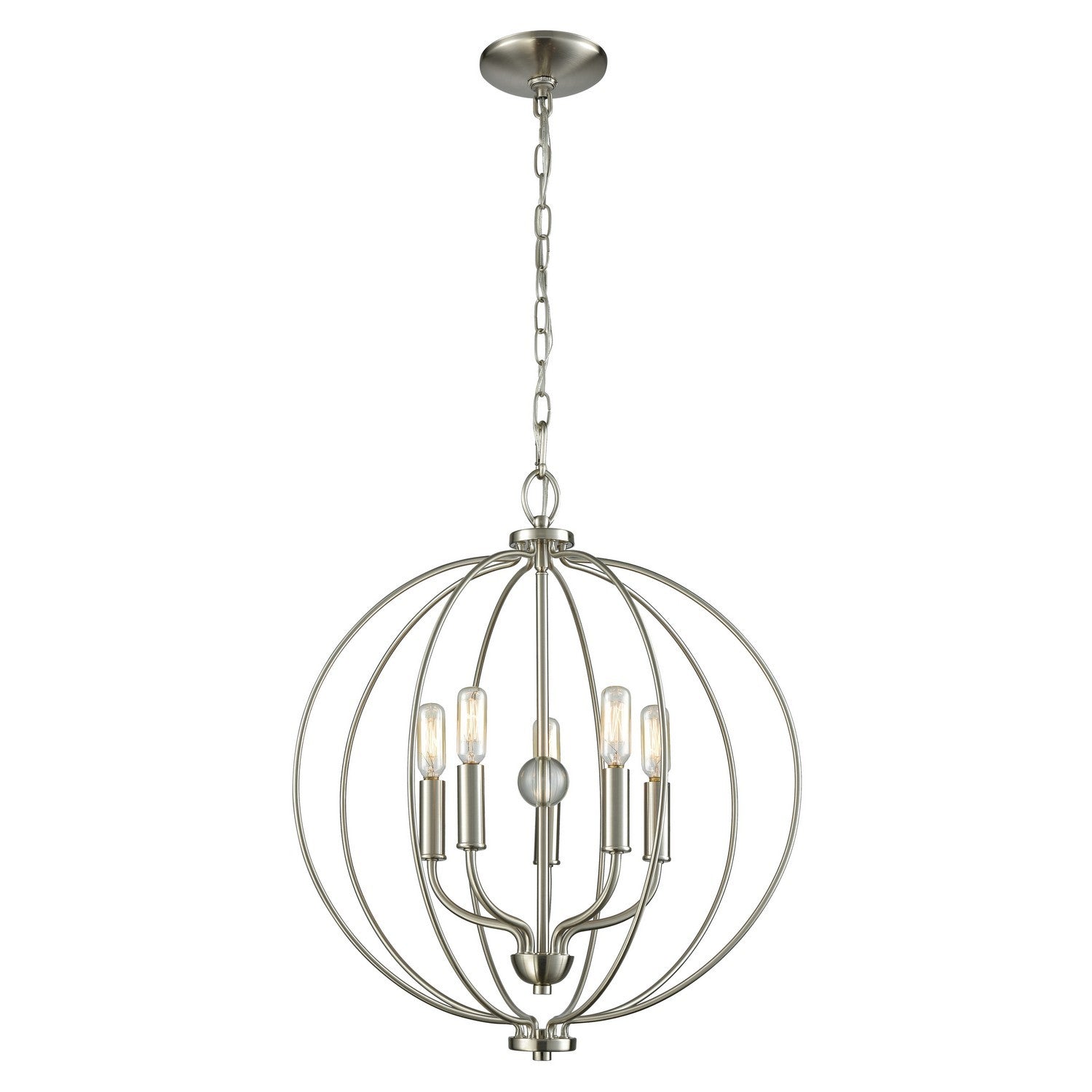 ELK Home - CN15752 - Five Light Chandelier - Williamsport - Brushed Nickel