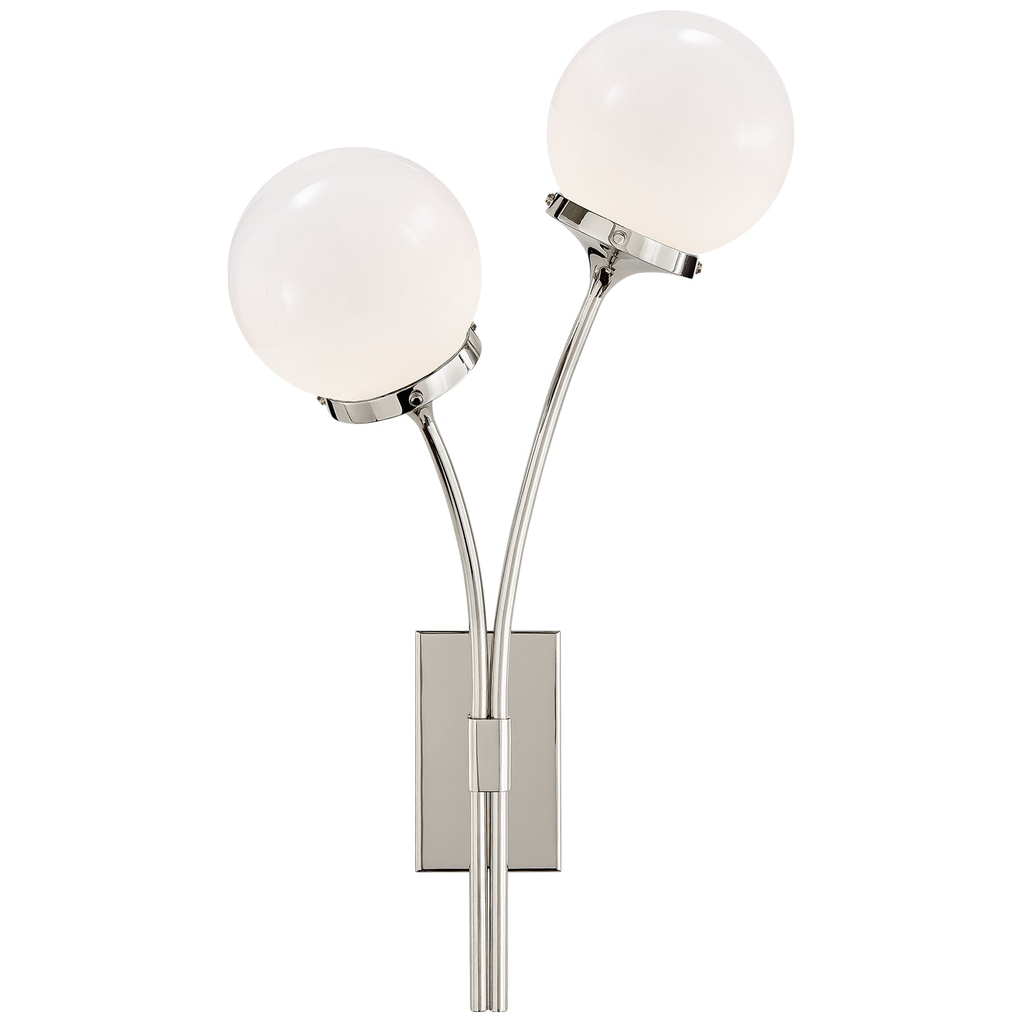 Visual Comfort Signature - KS 2407PN-WG - Two Light Wall Sconce - Prescott - Polished Nickel