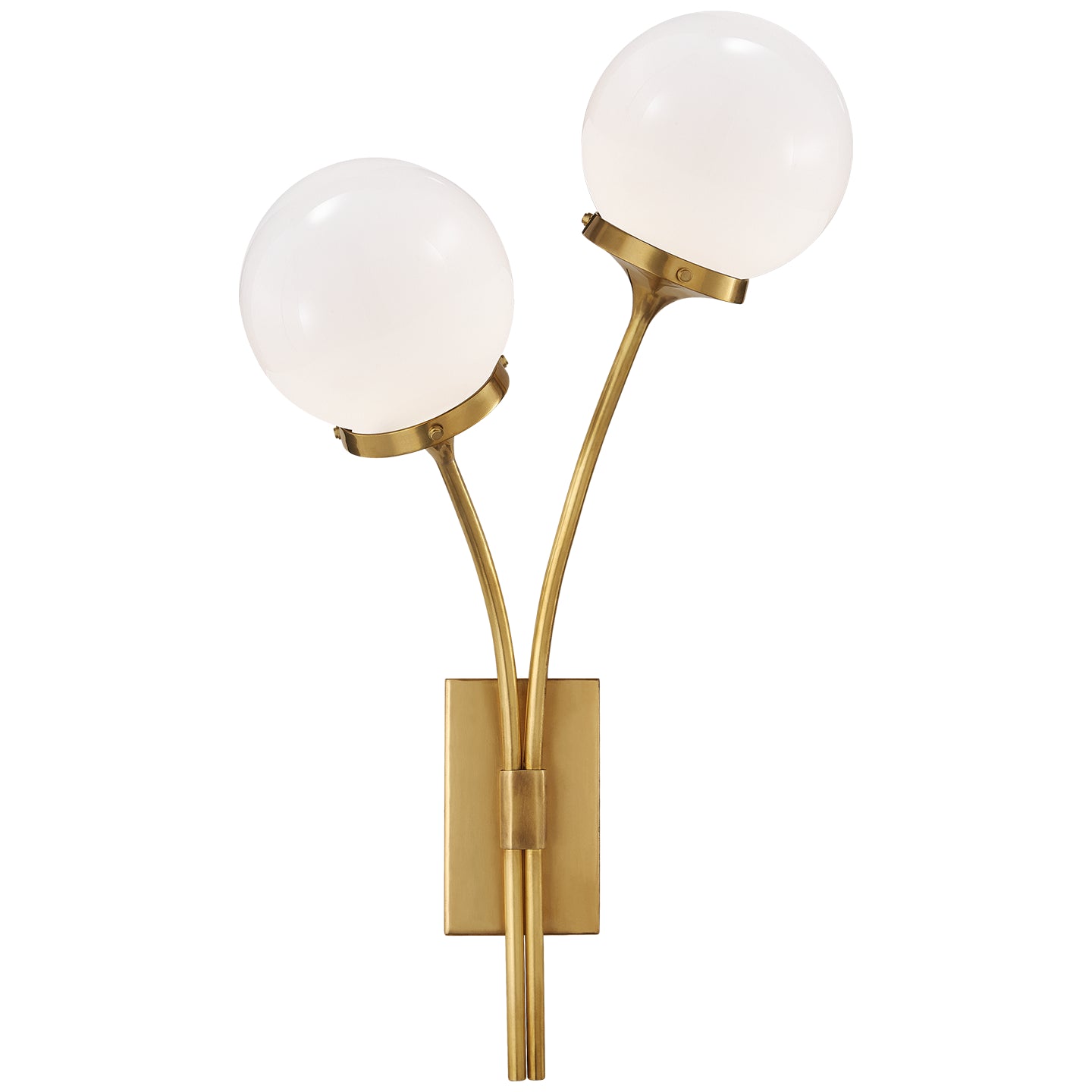 Visual Comfort Signature - KS 2407SB-WG - Two Light Wall Sconce - Prescott - Soft Brass