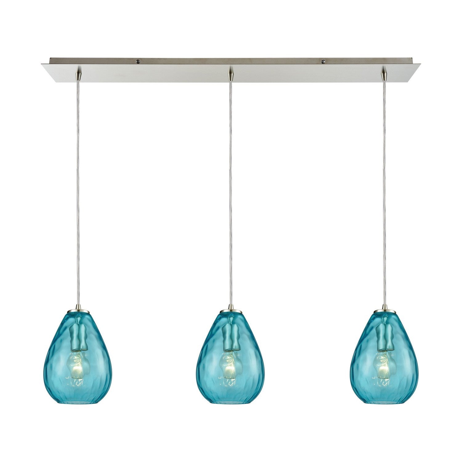 ELK Home - 10770/3LP - Three Light Pendant - Lagoon - Satin Nickel