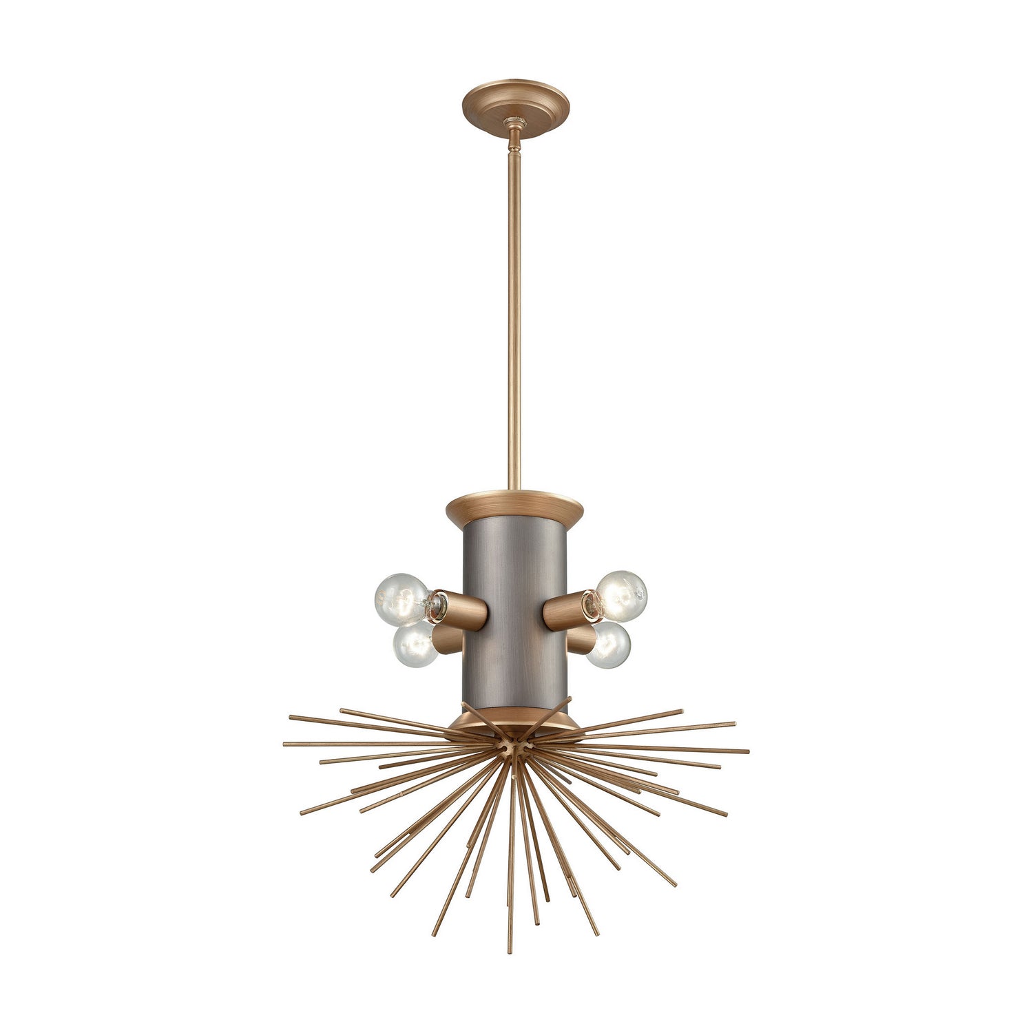 ELK Home - D3571 - Four Light Chandelier - Lucy Spike - Antique Gold