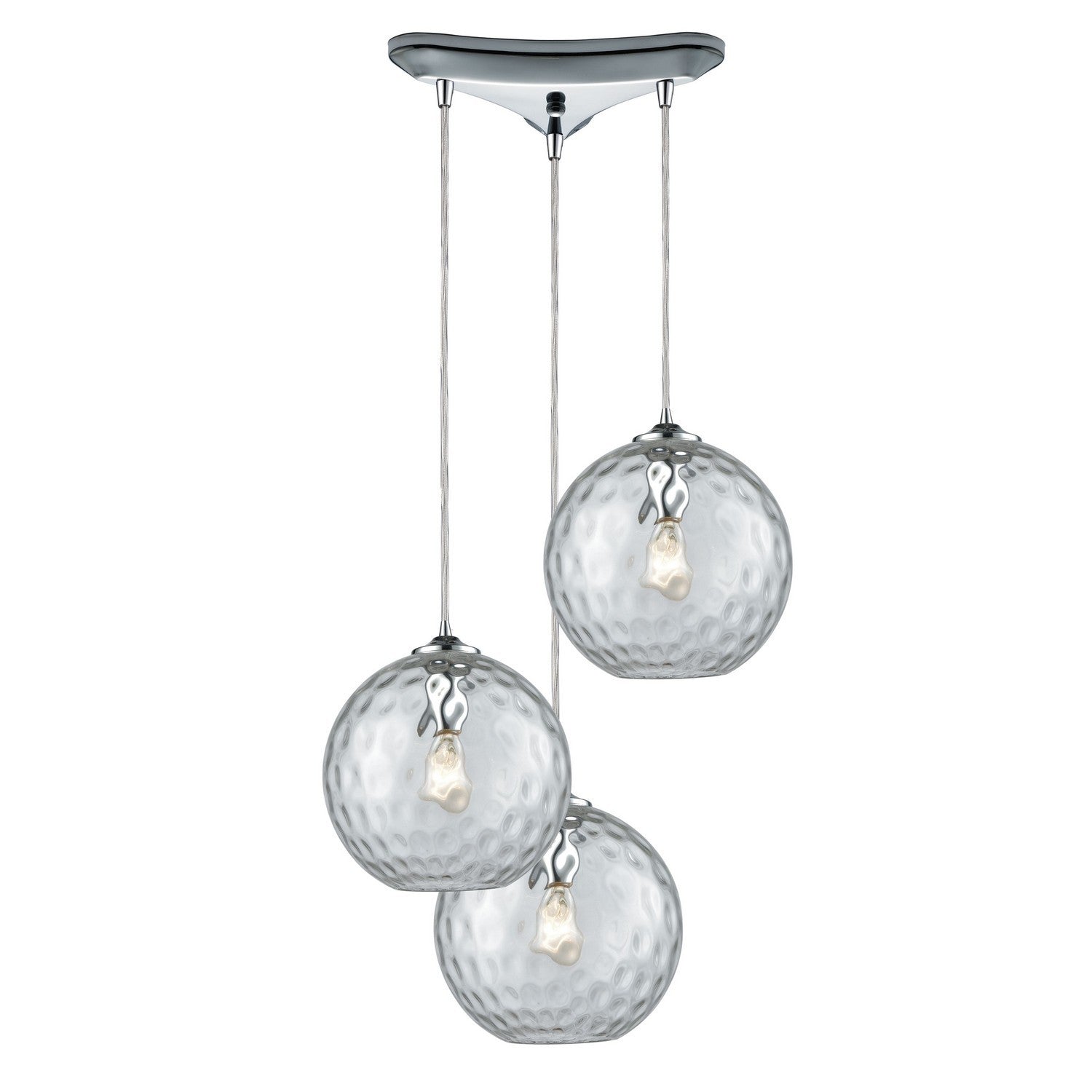 ELK Home - 31380/3CLR - Three Light Pendant - Watersphere - Polished Chrome