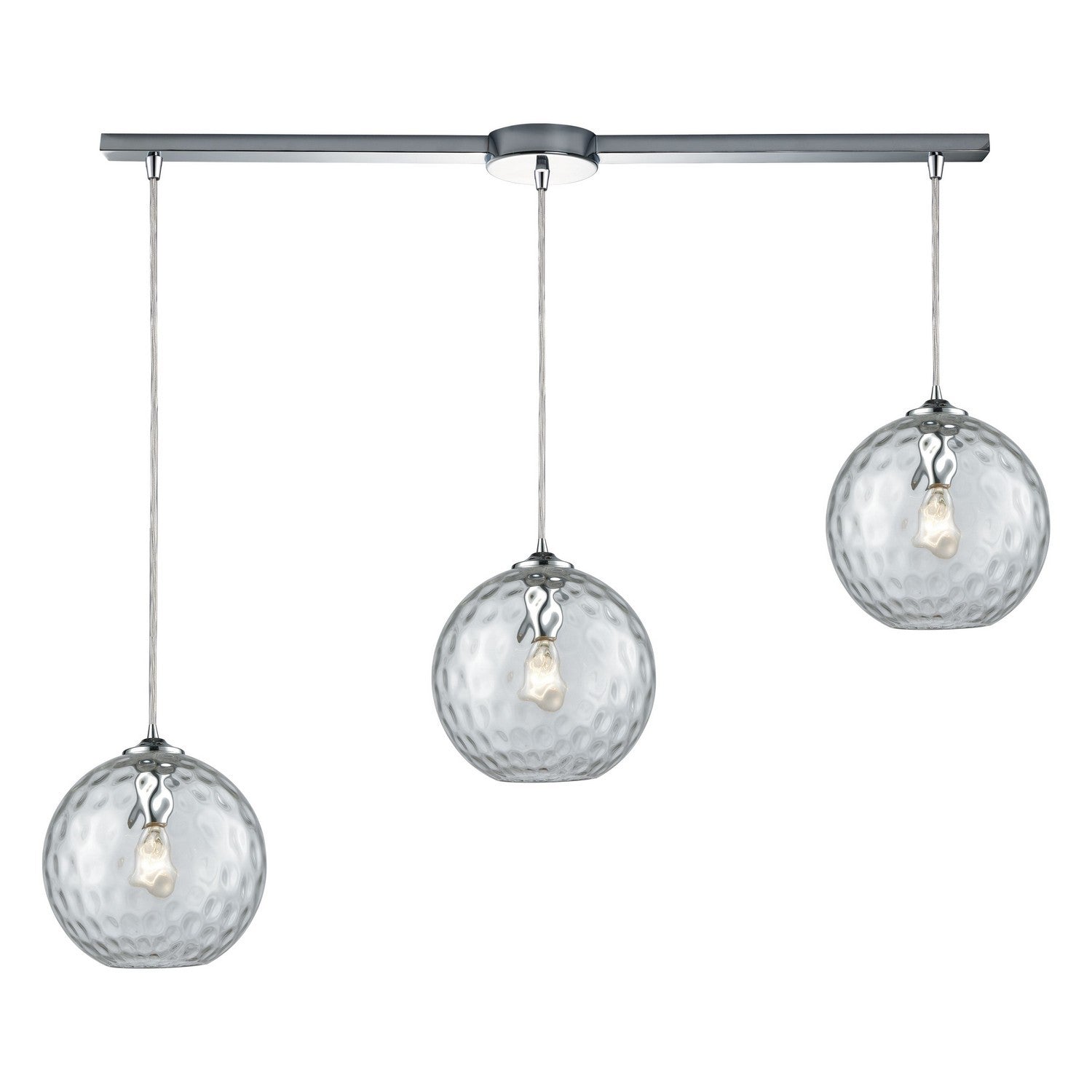 ELK Home - 31380/3L-CLR - Three Light Pendant - Watersphere - Polished Chrome