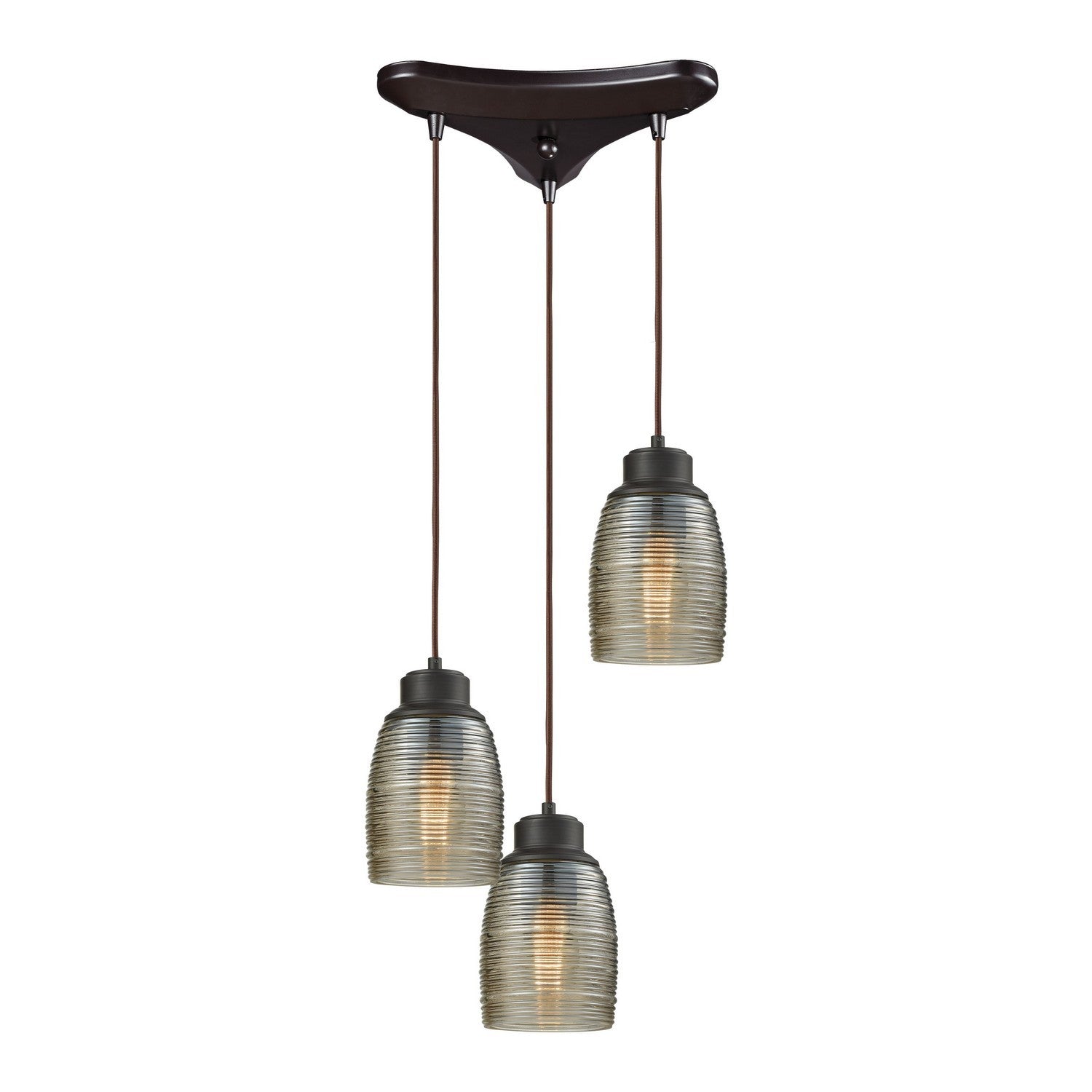 ELK Home - 46216/3 - Three Light Pendant - Muncie - Oil Rubbed Bronze