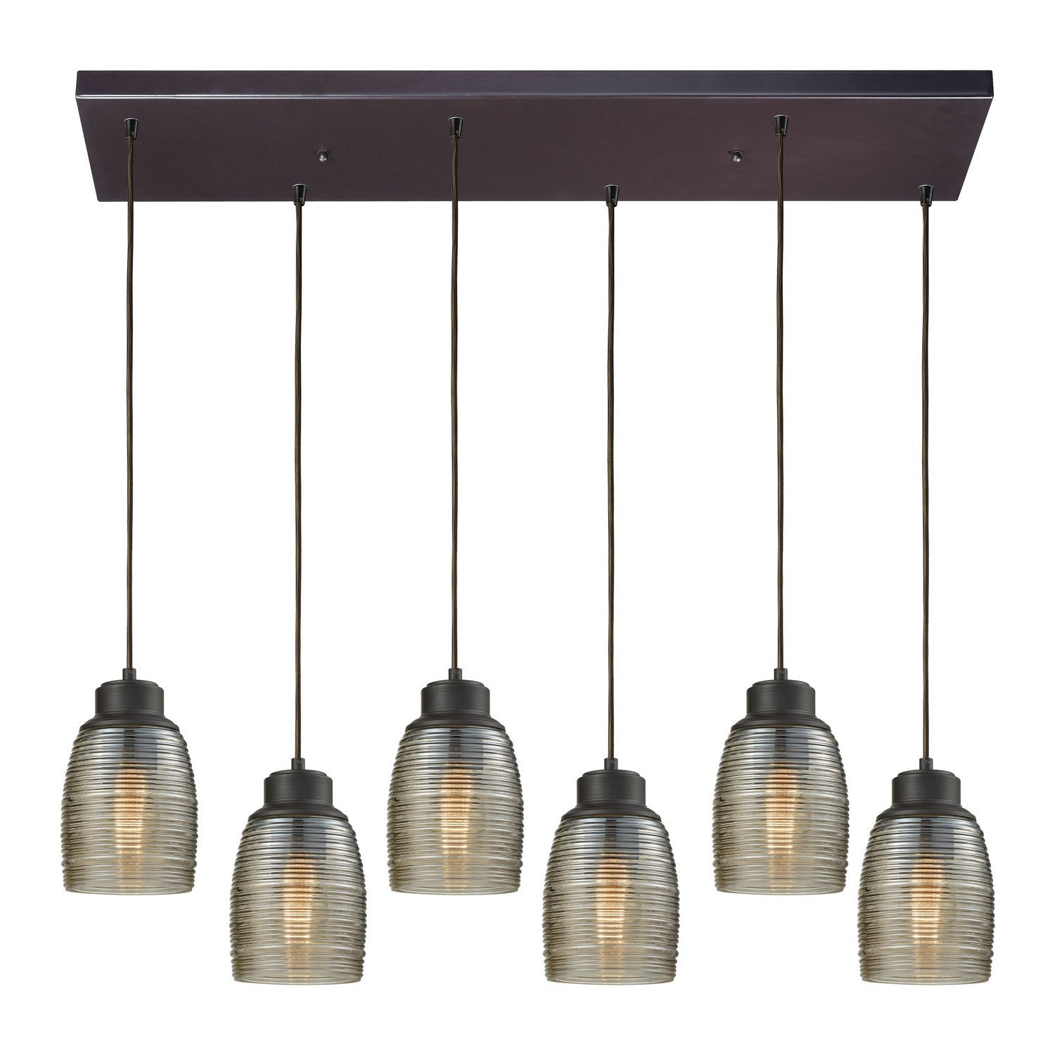 ELK Home - 46216/6RC - Six Light Pendant - Muncie - Oil Rubbed Bronze